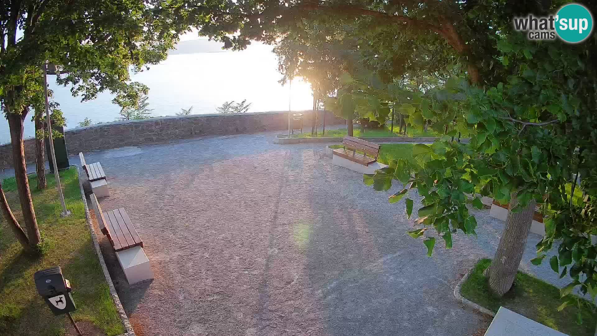 Senj Live Cam – Writers’ Park and the Velebit Channel