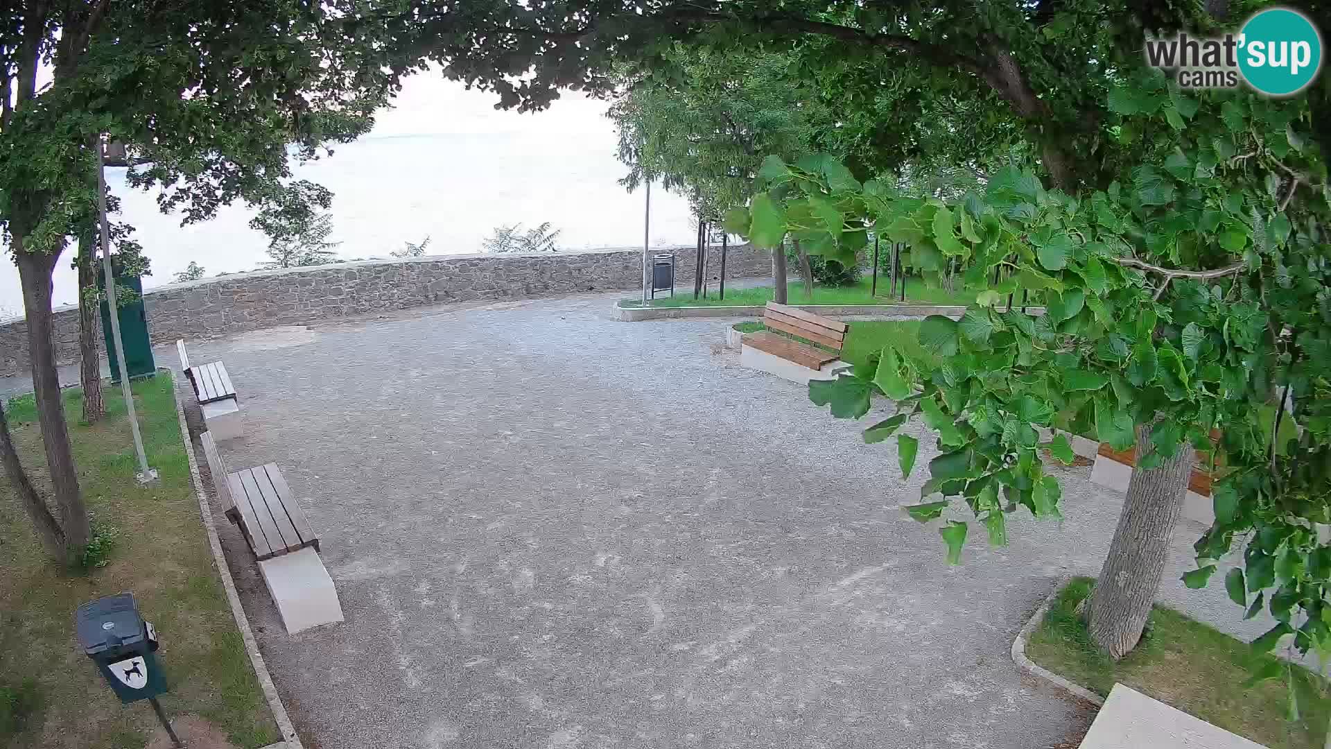 Senj Live Cam – Writers’ Park and the Velebit Channel