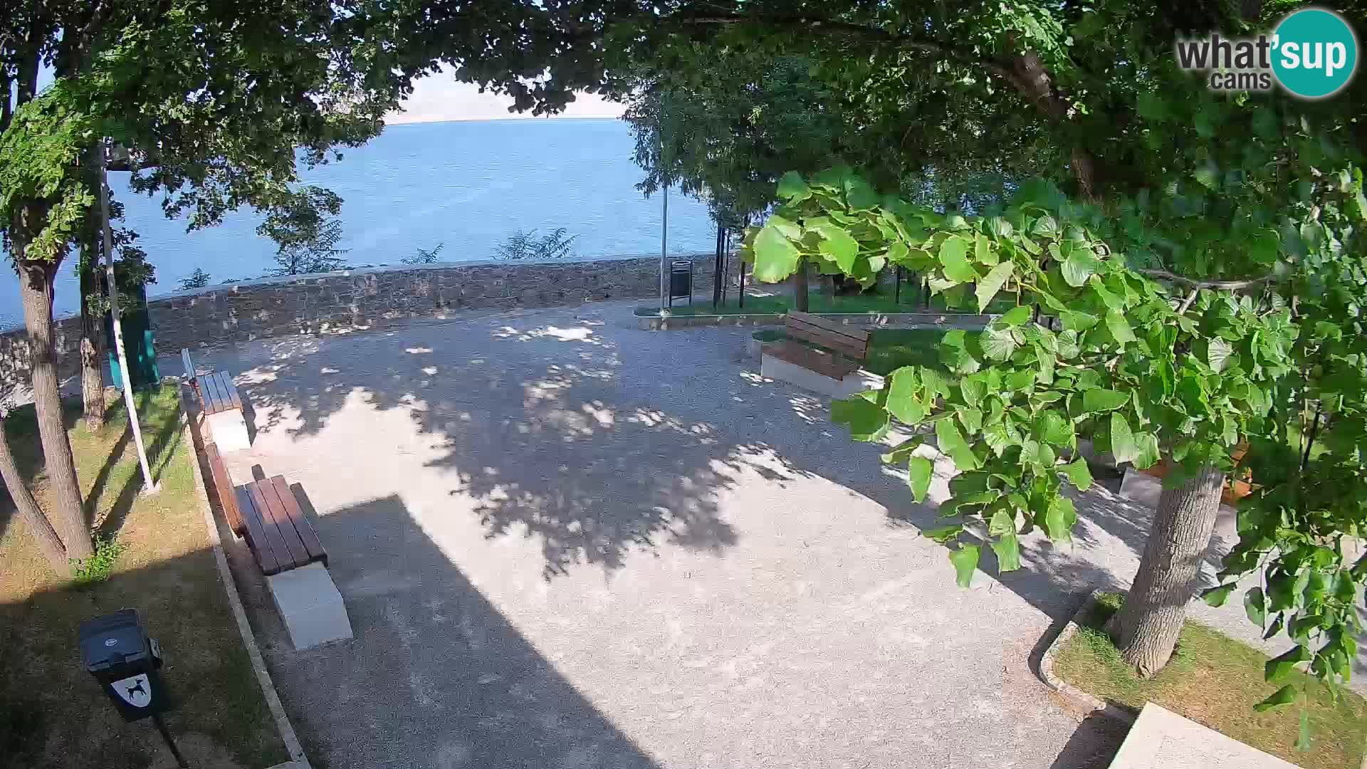 Senj Live Cam – Writers’ Park and the Velebit Channel