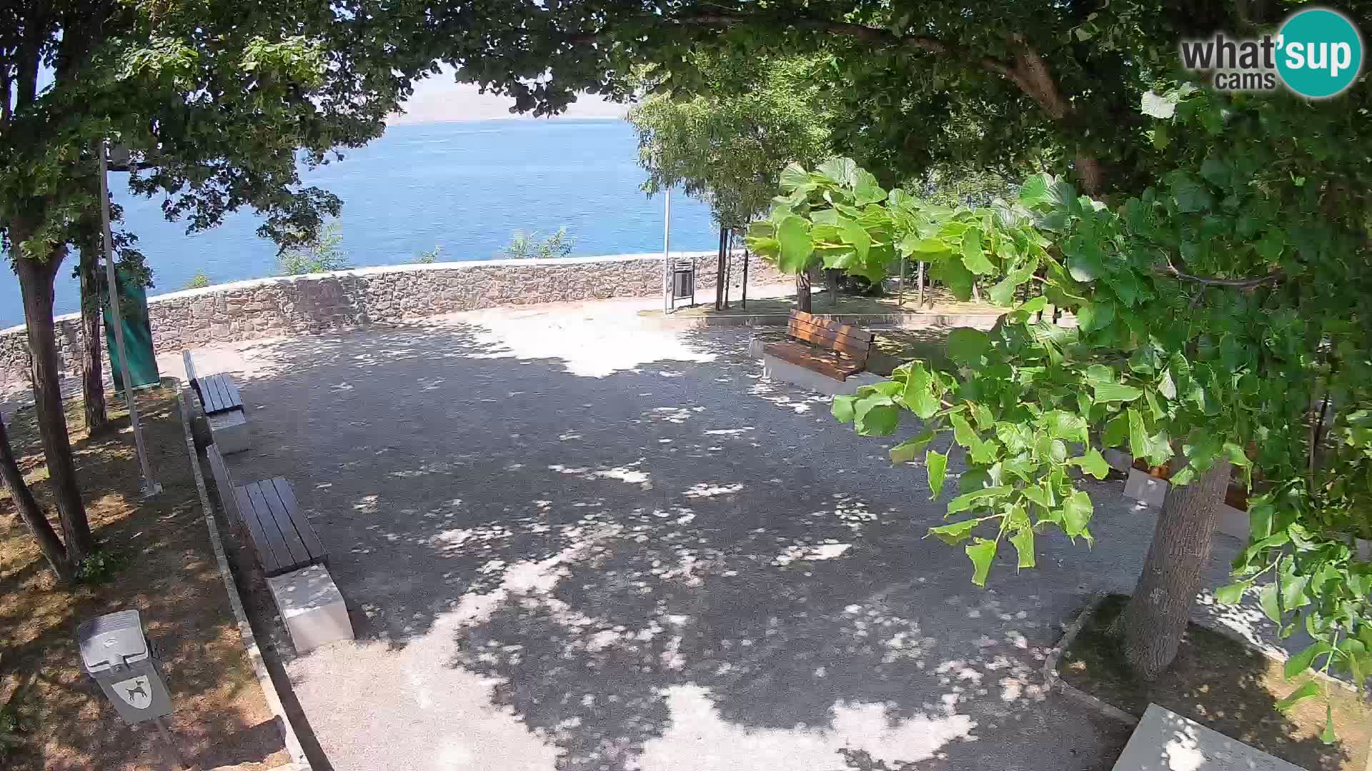 Senj Live Cam – Writers’ Park and the Velebit Channel
