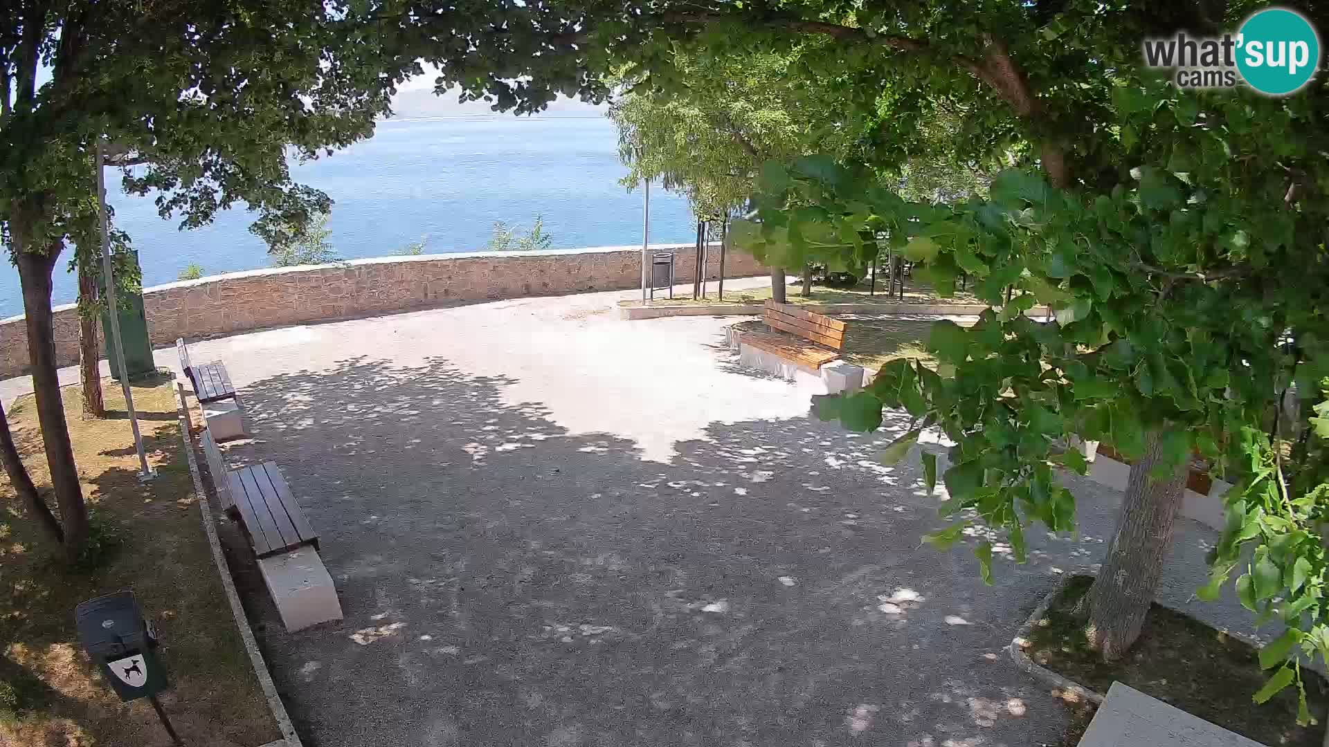 Senj Live Cam – Writers’ Park and the Velebit Channel