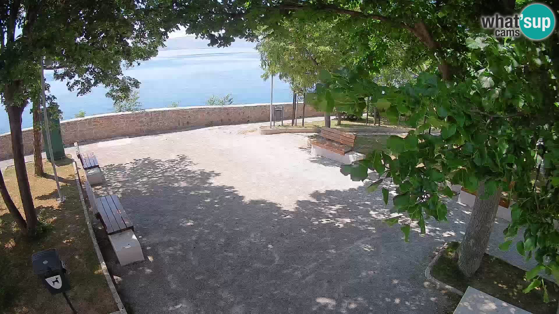 Senj Live Cam – Writers’ Park and the Velebit Channel
