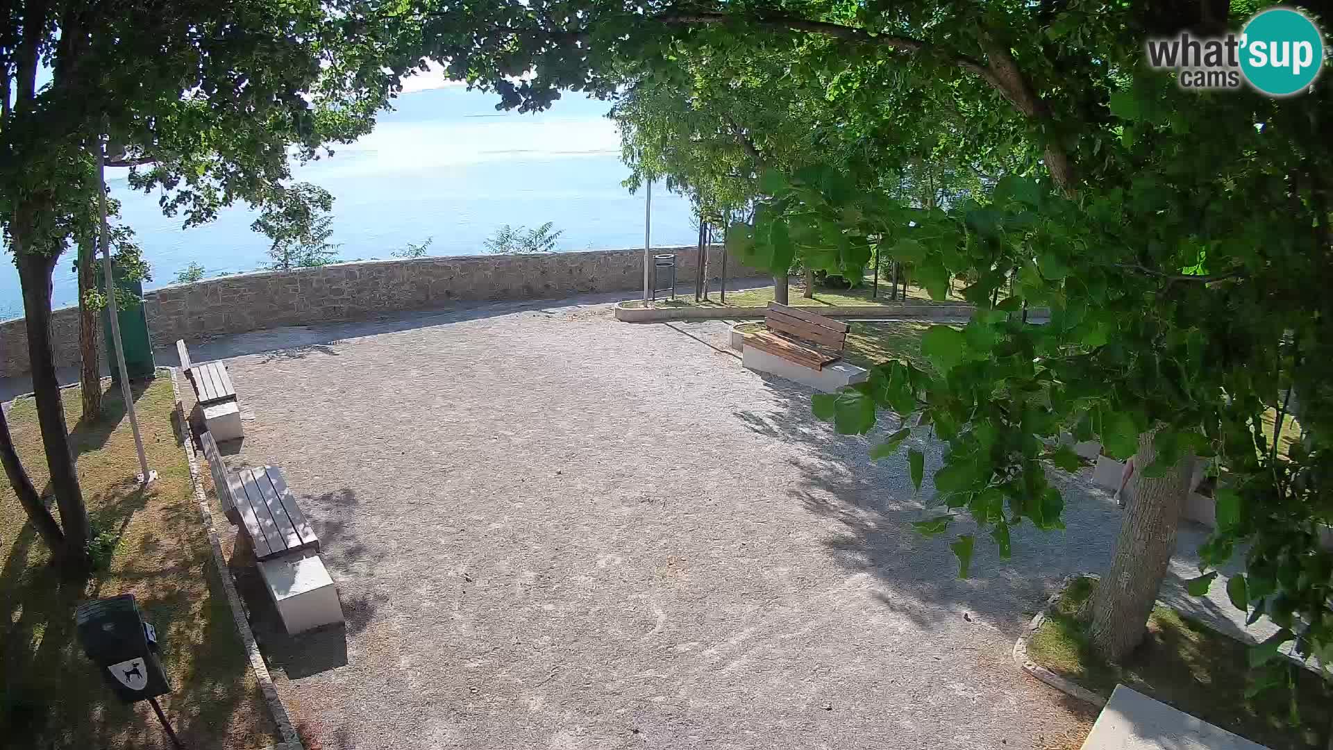 Senj Live Webcam – Schriftstellerpark und Velebit-Kanal