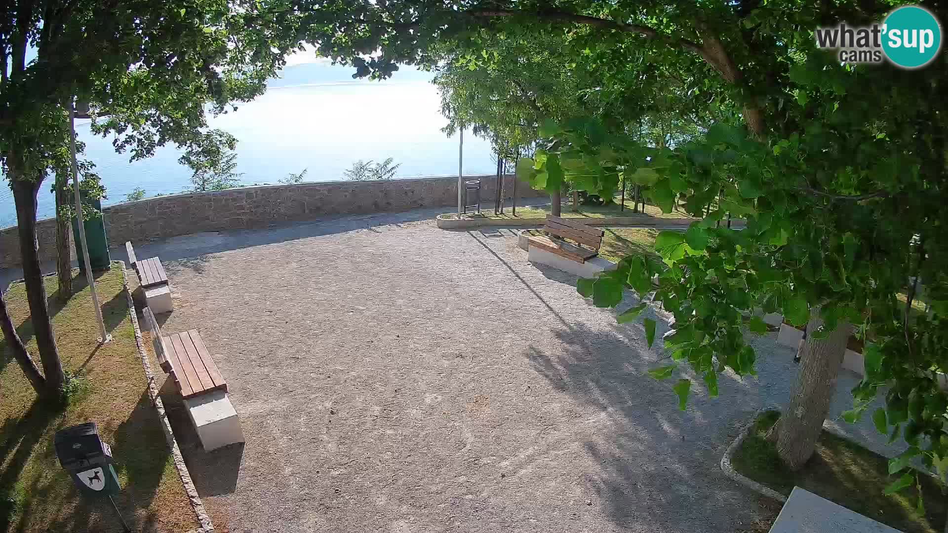 Senj Live Webcam – Schriftstellerpark und Velebit-Kanal