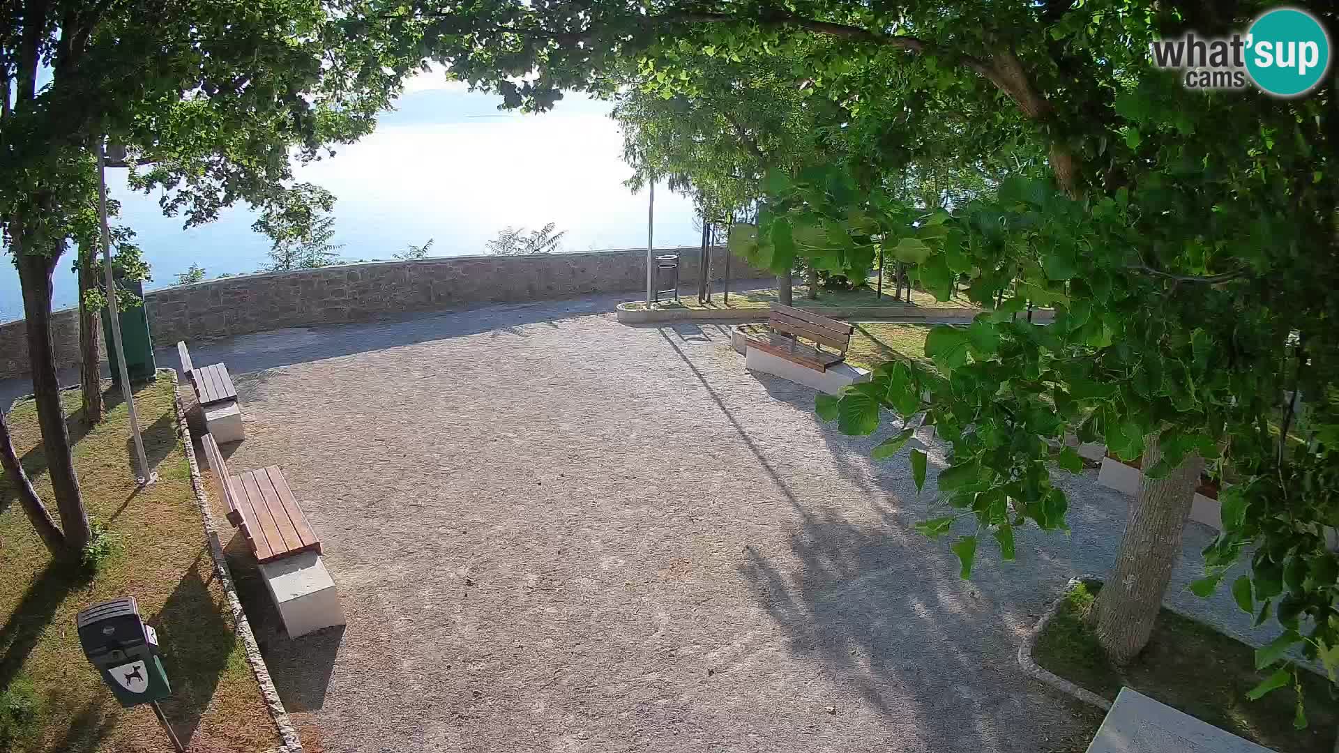 Senj Live Cam – Writers’ Park and the Velebit Channel