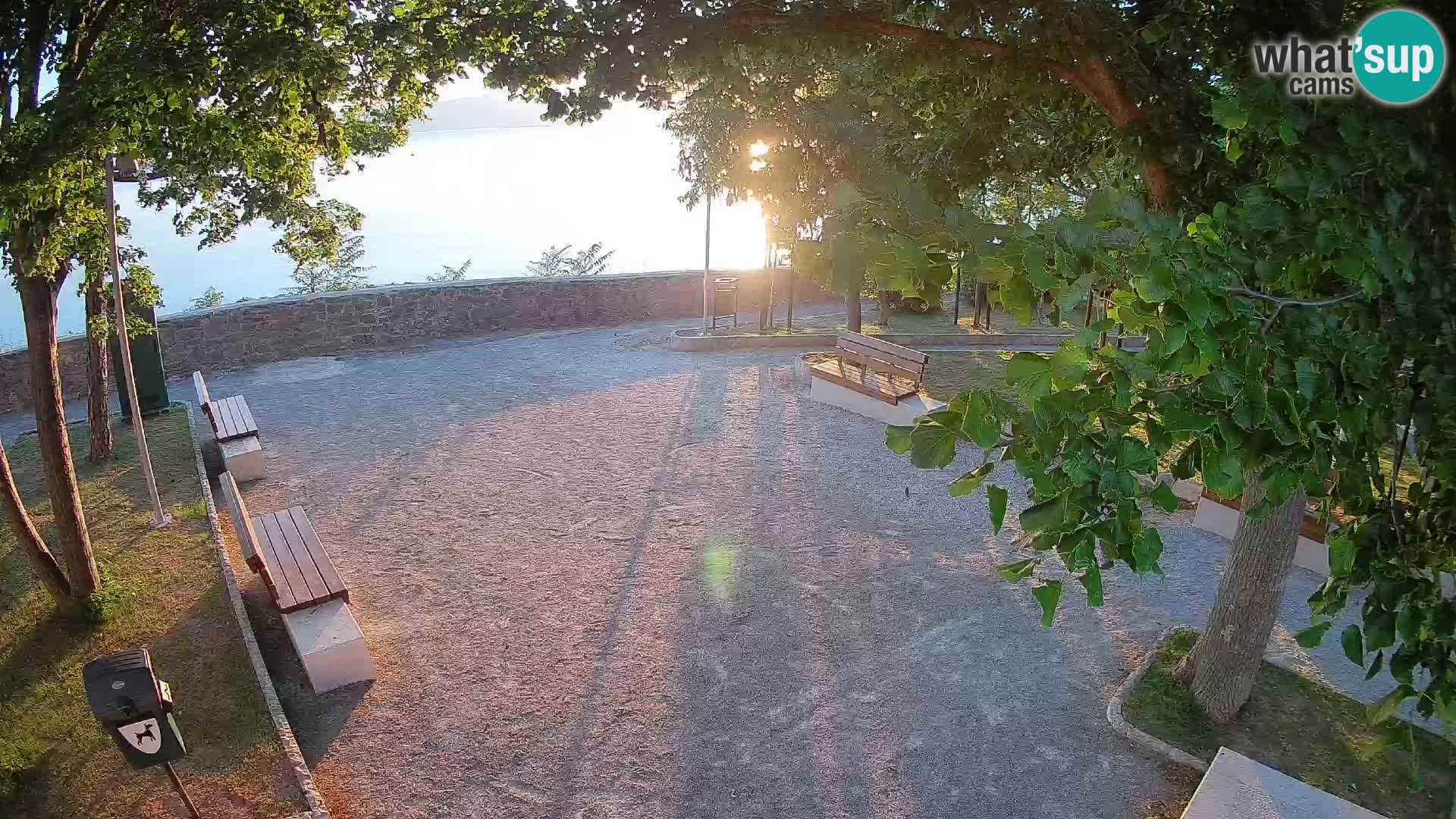 Senj Live Cam – Writers’ Park and the Velebit Channel