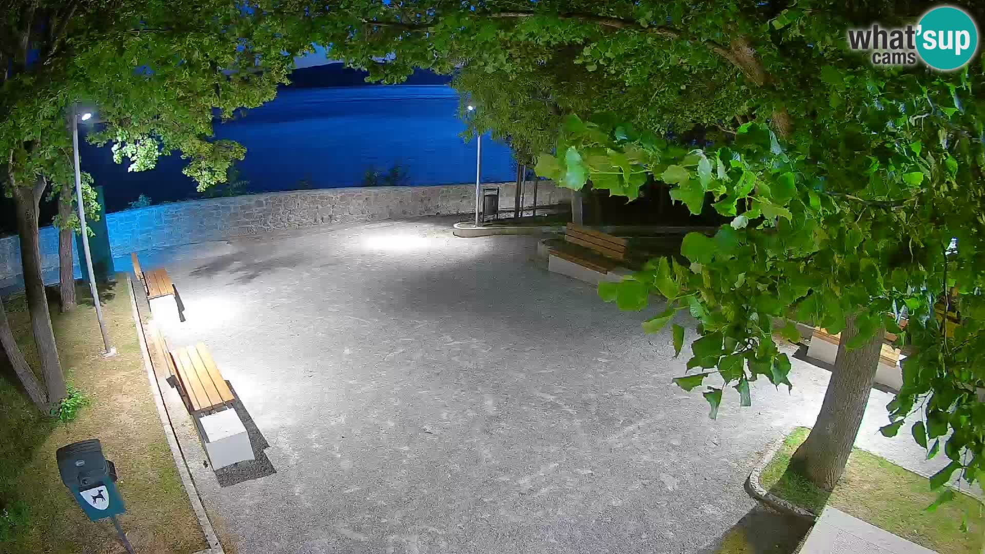 Senj Live Cam – Writers’ Park and the Velebit Channel