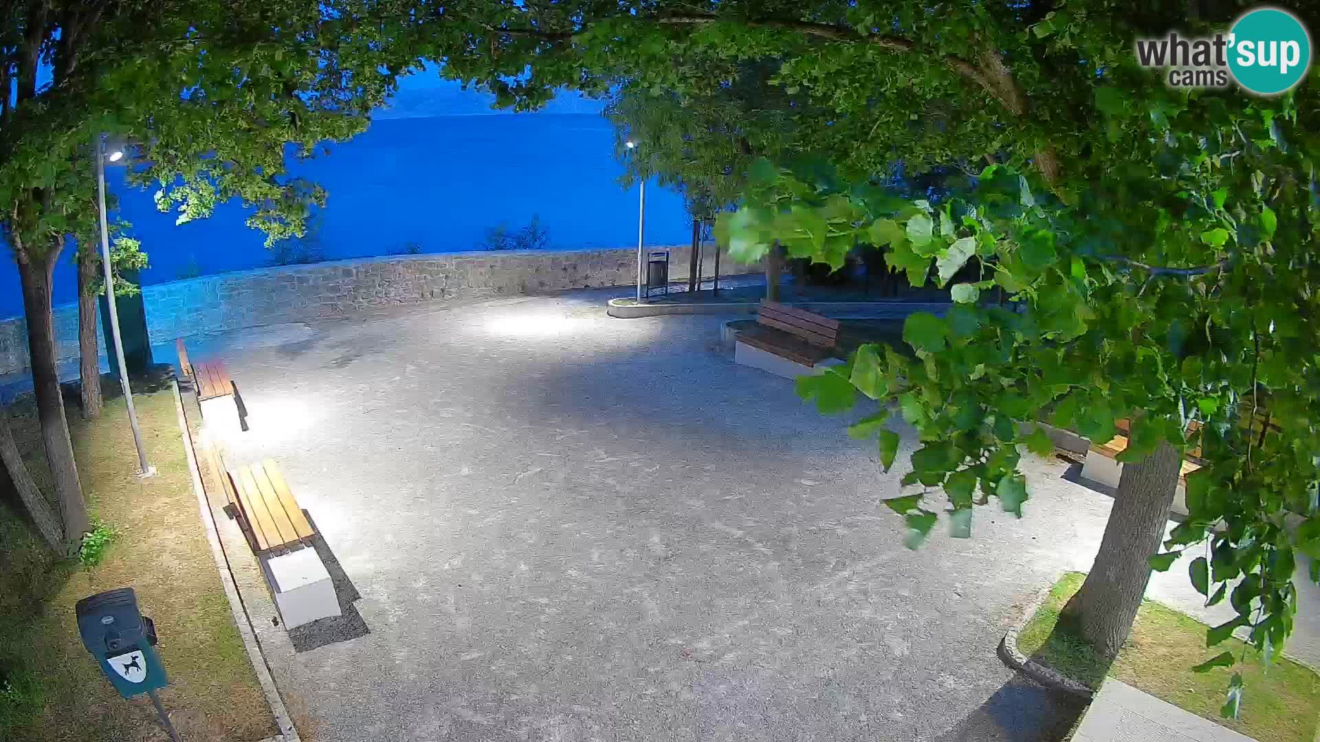 Senj Live Cam – Writers’ Park and the Velebit Channel