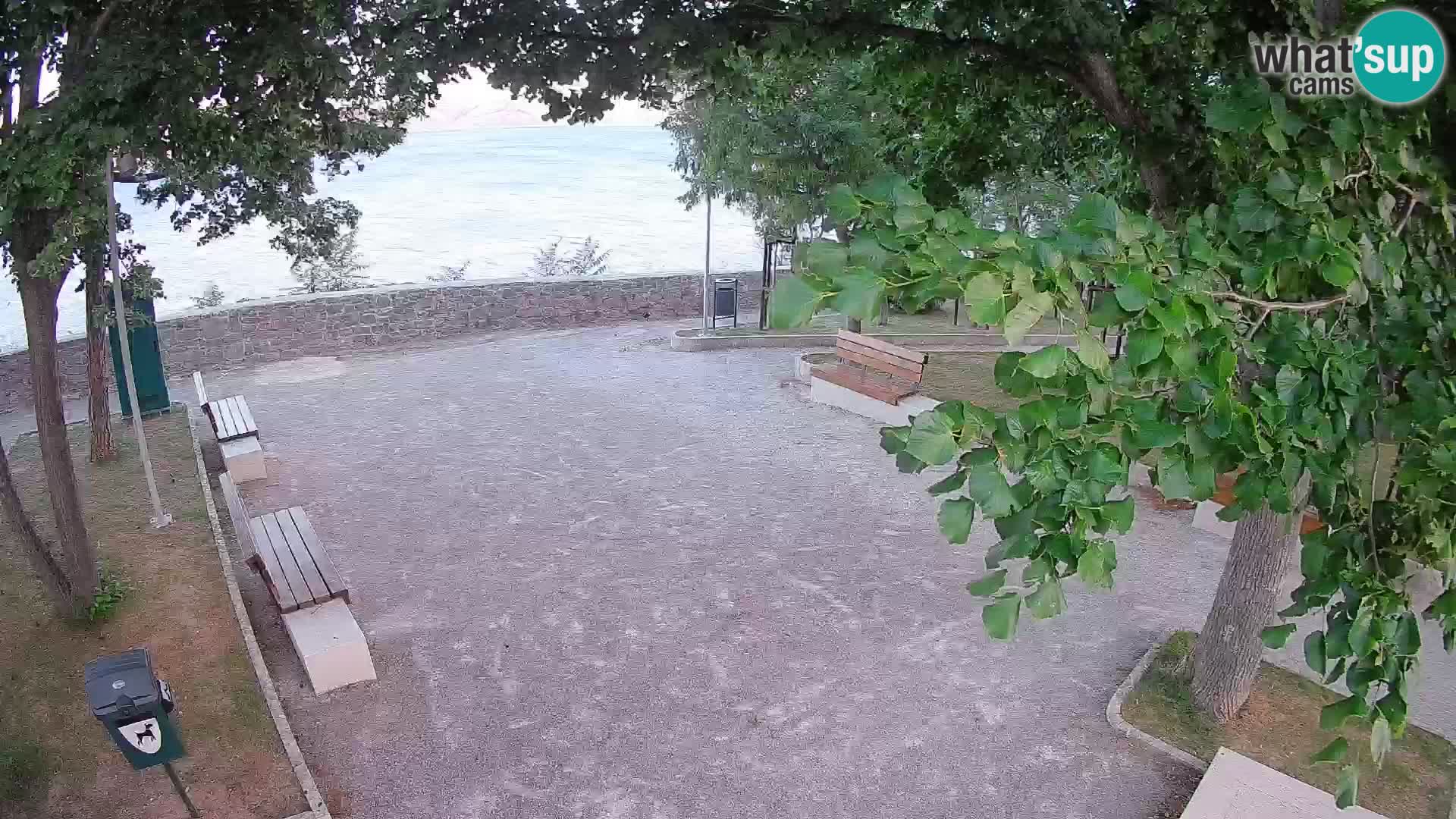 Senj Live Cam – Writers’ Park and the Velebit Channel