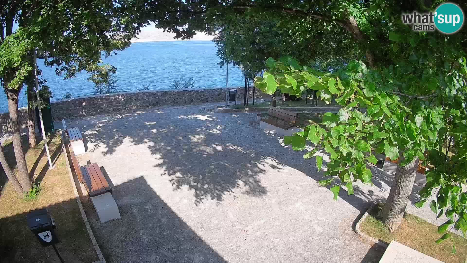 Senj Live Webcam – Schriftstellerpark und Velebit-Kanal