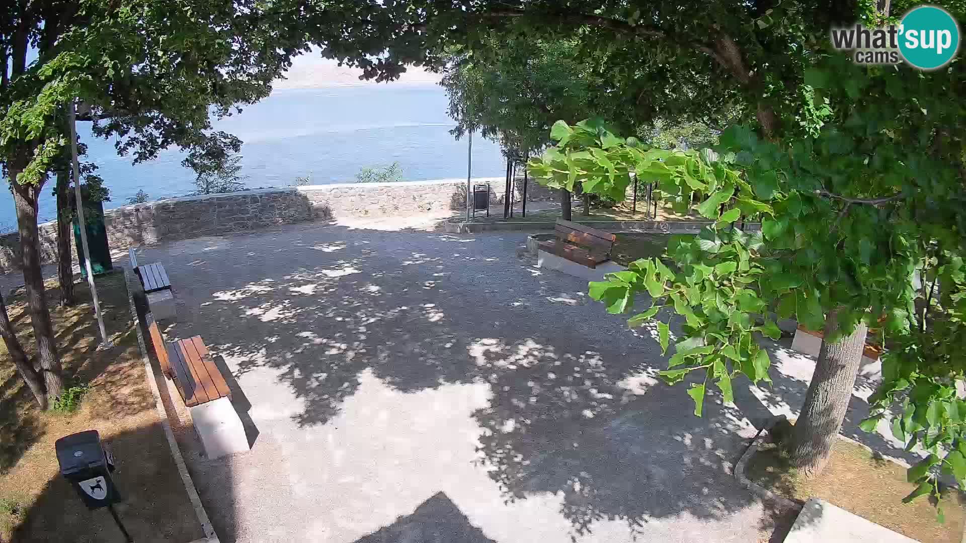 Senj Live Cam – Writers’ Park and the Velebit Channel
