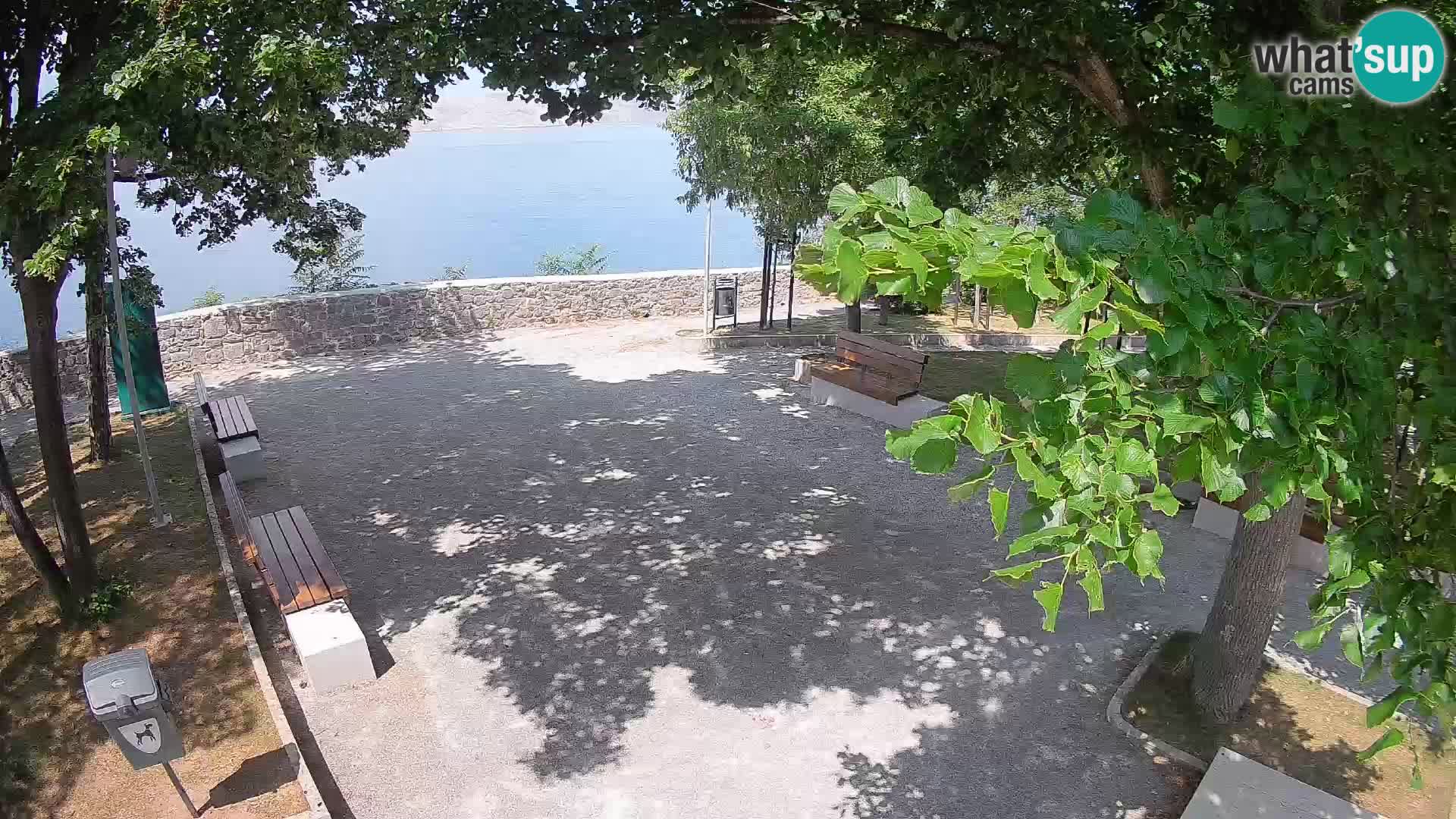 Senj Live Cam – Writers’ Park and the Velebit Channel