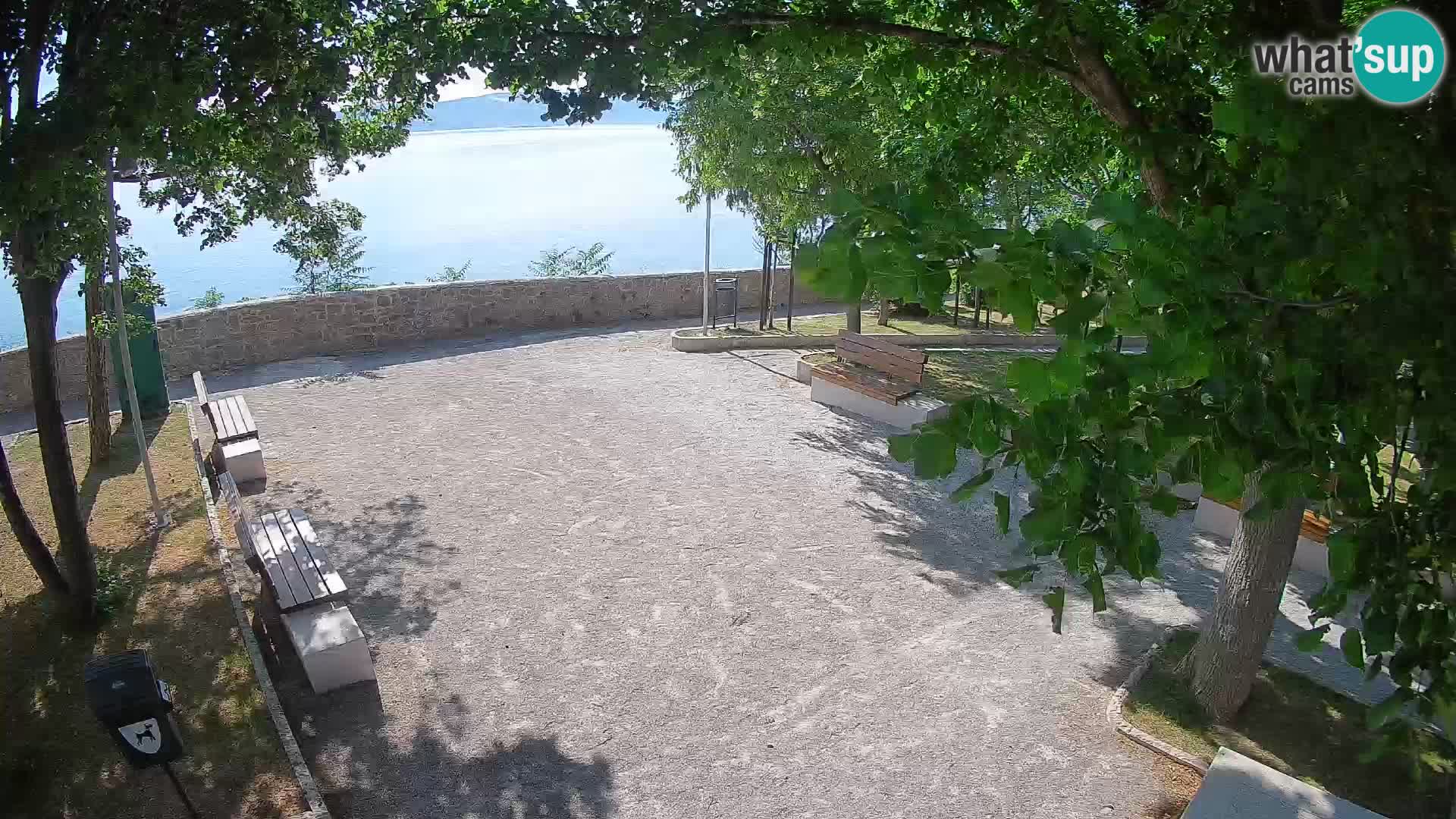 Senj Live Webcam – Schriftstellerpark und Velebit-Kanal