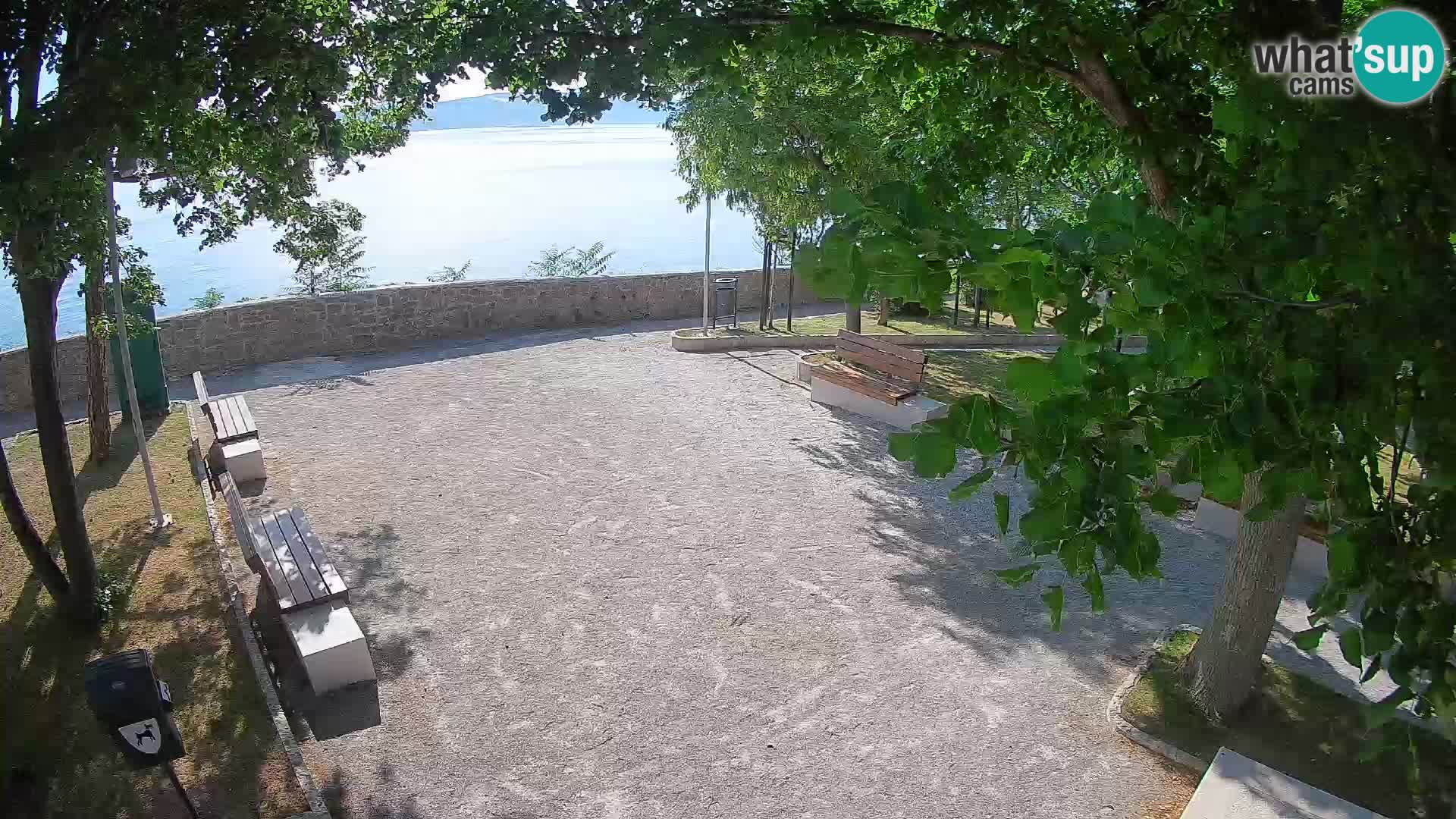 Senj Live Cam – Writers’ Park and the Velebit Channel
