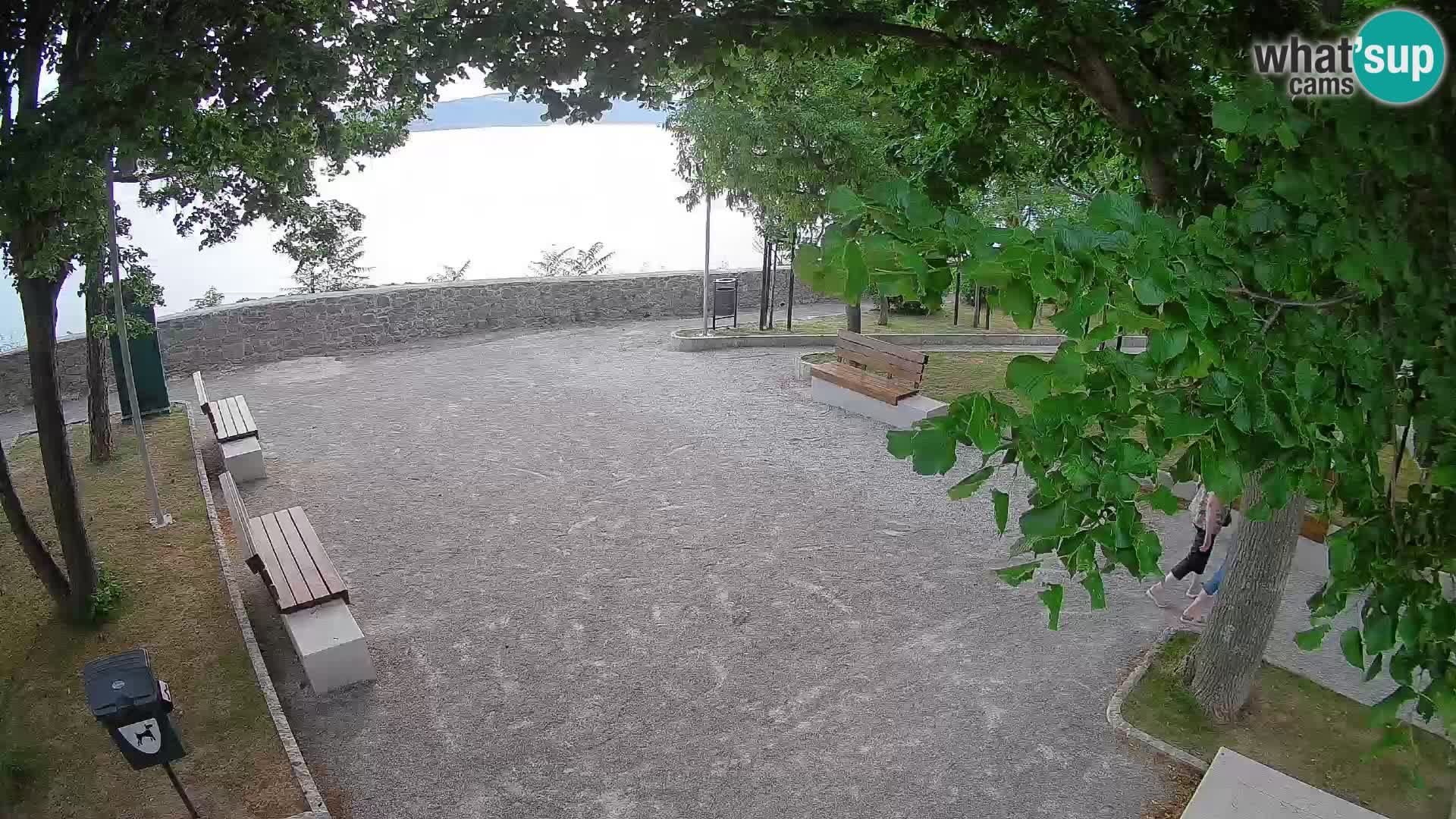 Senj Live Webcam – Schriftstellerpark und Velebit-Kanal