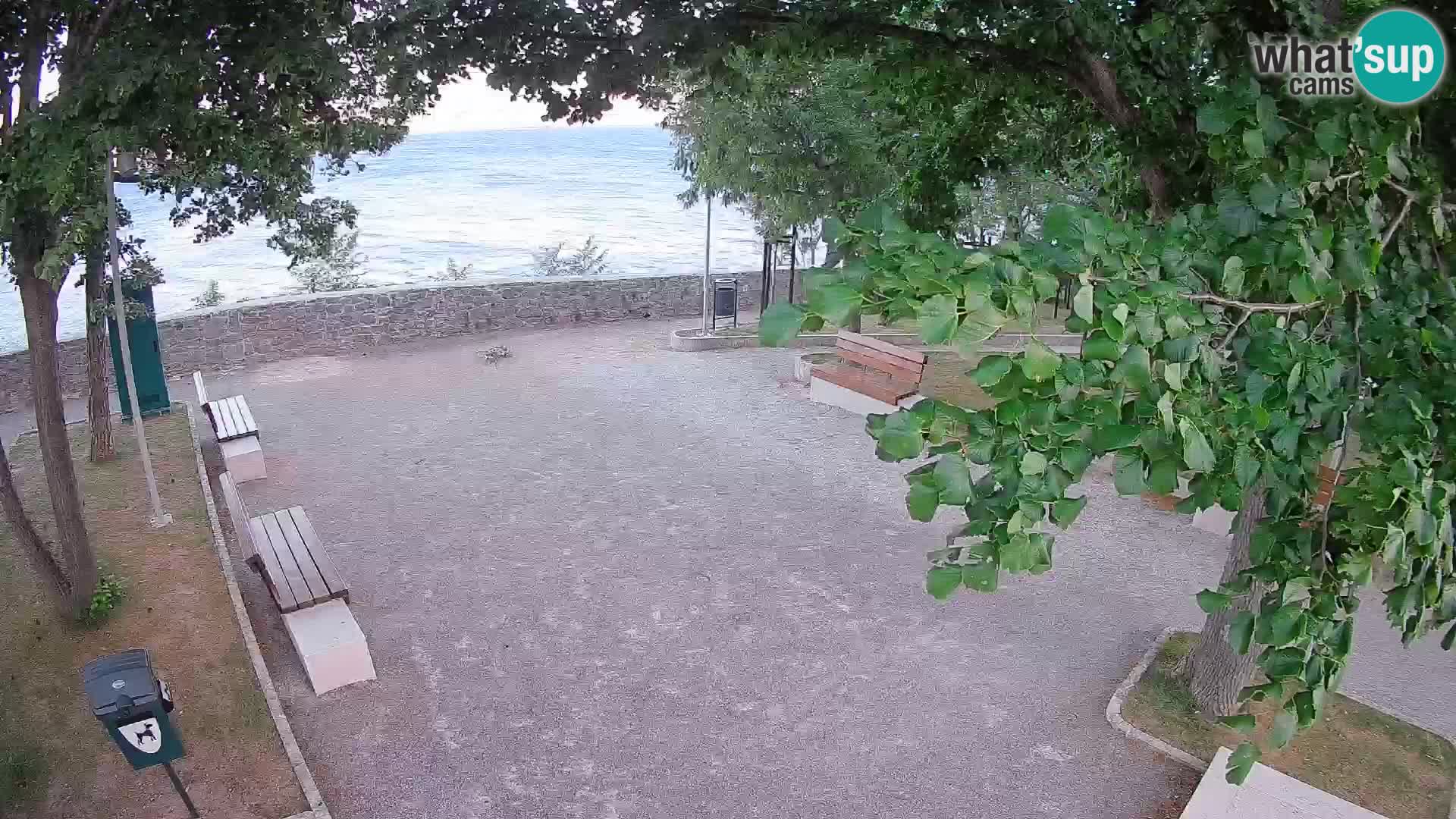 Senj Live Webcam – Schriftstellerpark und Velebit-Kanal
