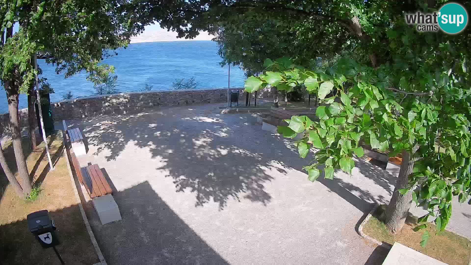 Senj Live Cam – Writers’ Park and the Velebit Channel