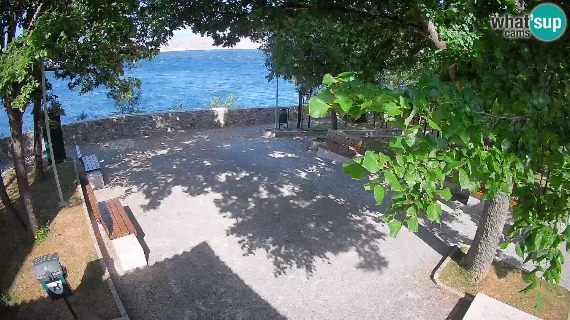 Senj Live Webcam – Schriftstellerpark und Velebit-Kanal