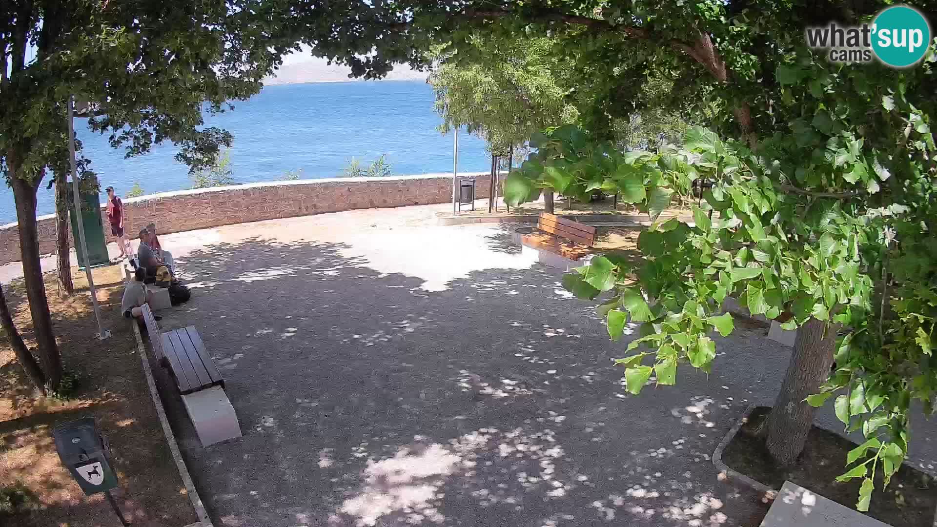 Senj Live Cam – Writers’ Park and the Velebit Channel