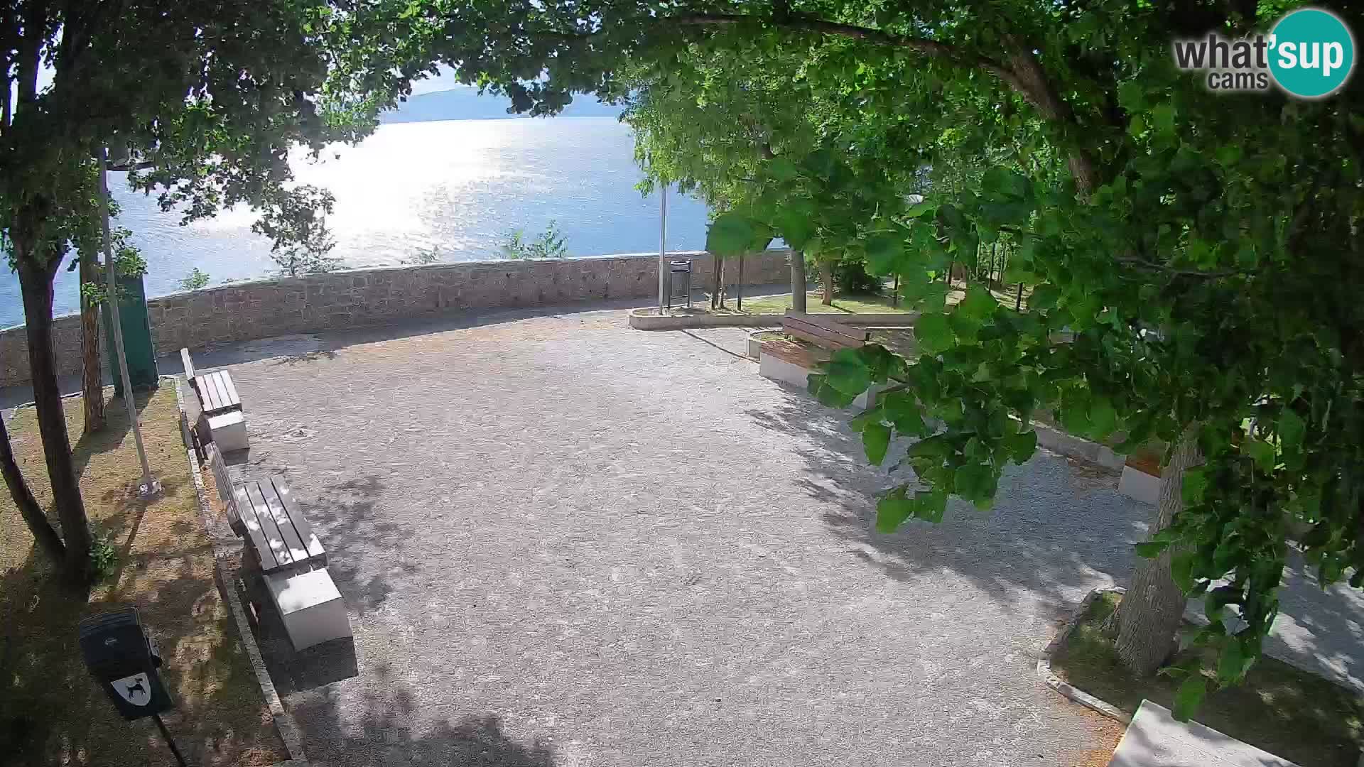 Senj Live Cam – Writers’ Park and the Velebit Channel