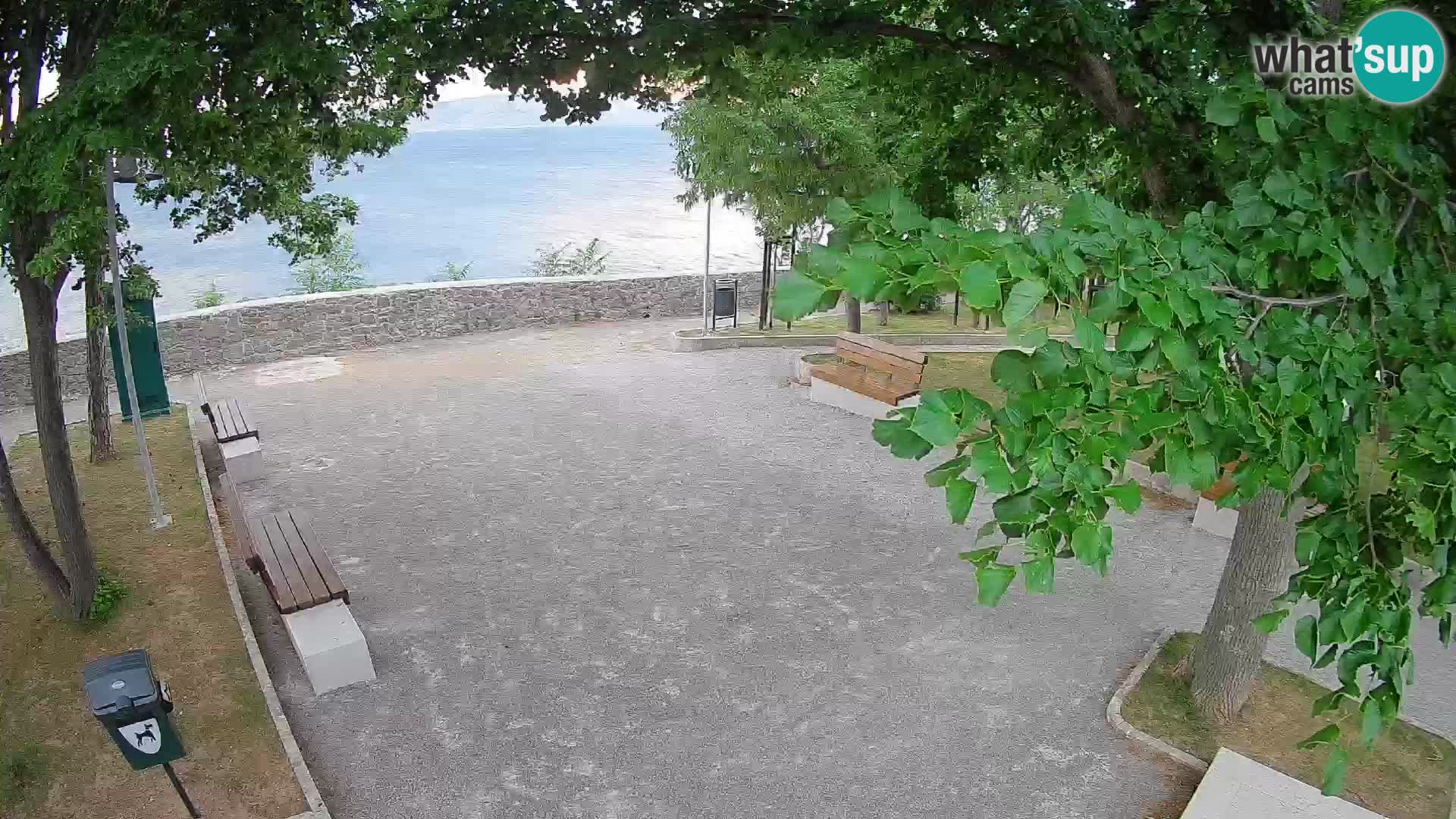 Senj Live Webcam – Schriftstellerpark und Velebit-Kanal