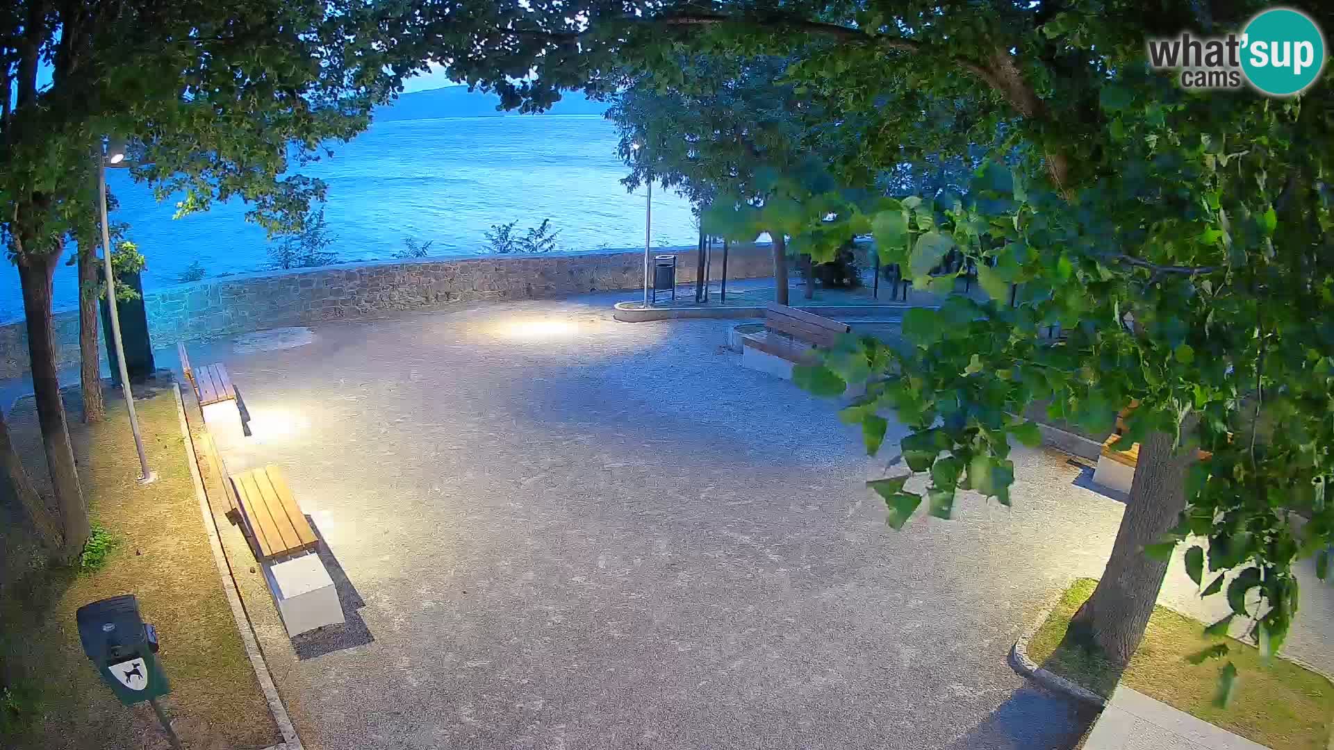 Senj Live Webcam – Schriftstellerpark und Velebit-Kanal