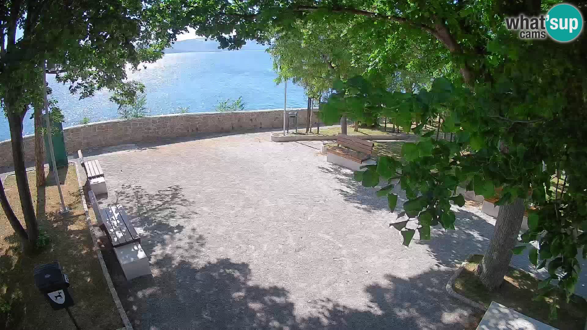 Senj Live Webcam – Schriftstellerpark und Velebit-Kanal