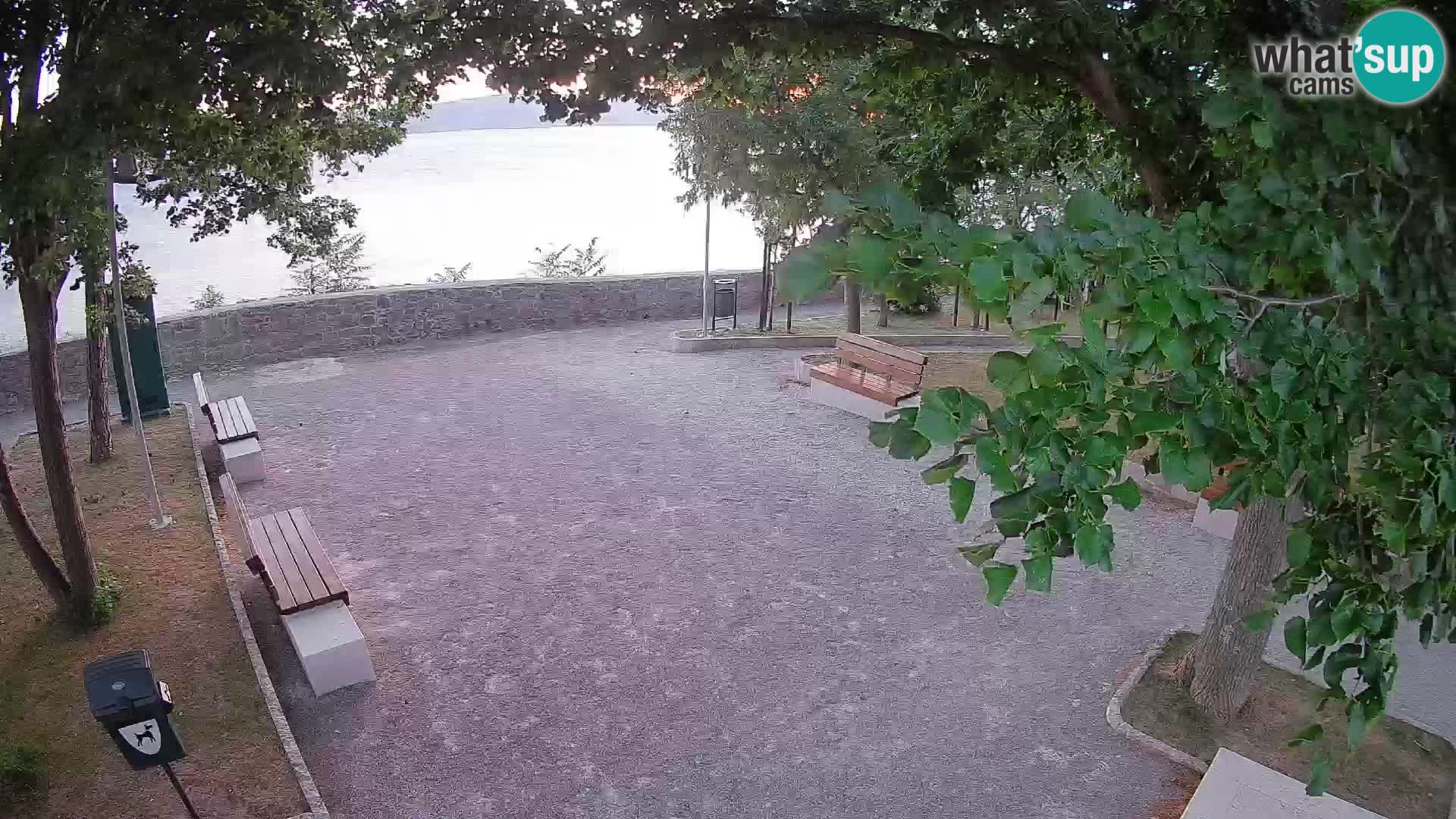 Senj Live Webcam – Schriftstellerpark und Velebit-Kanal