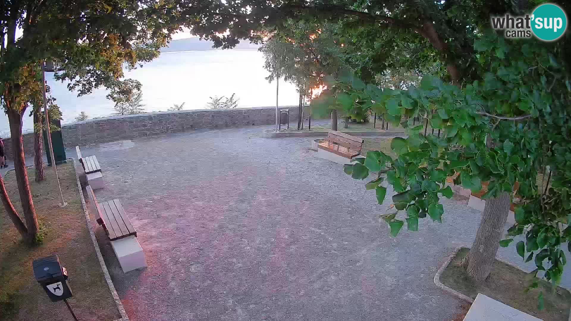 Senj Live Webcam – Schriftstellerpark und Velebit-Kanal