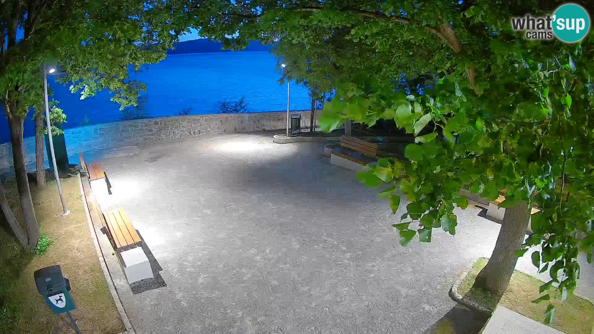 Senj Live Webcam – Schriftstellerpark und Velebit-Kanal