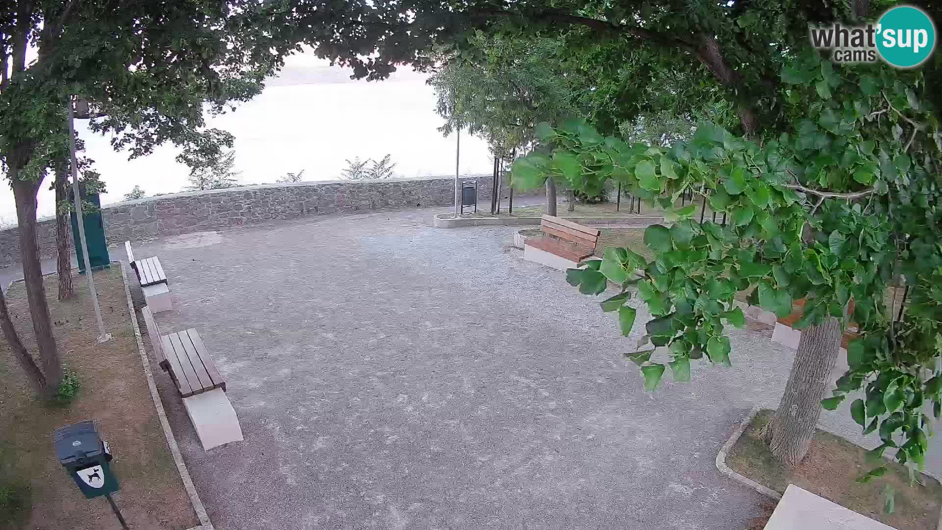 Senj Live Cam – Writers’ Park and the Velebit Channel