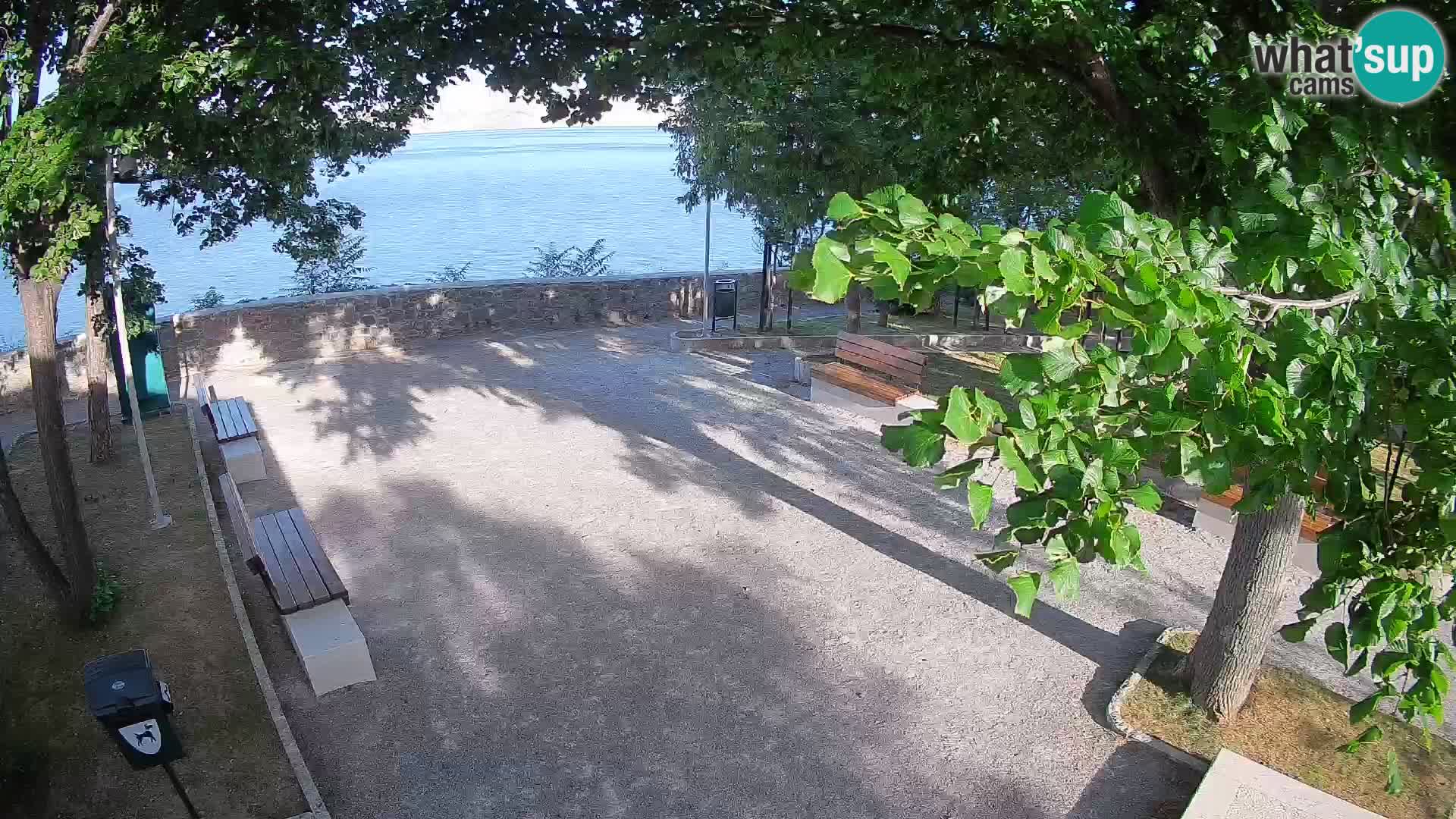 Senj Live Webcam – Schriftstellerpark und Velebit-Kanal