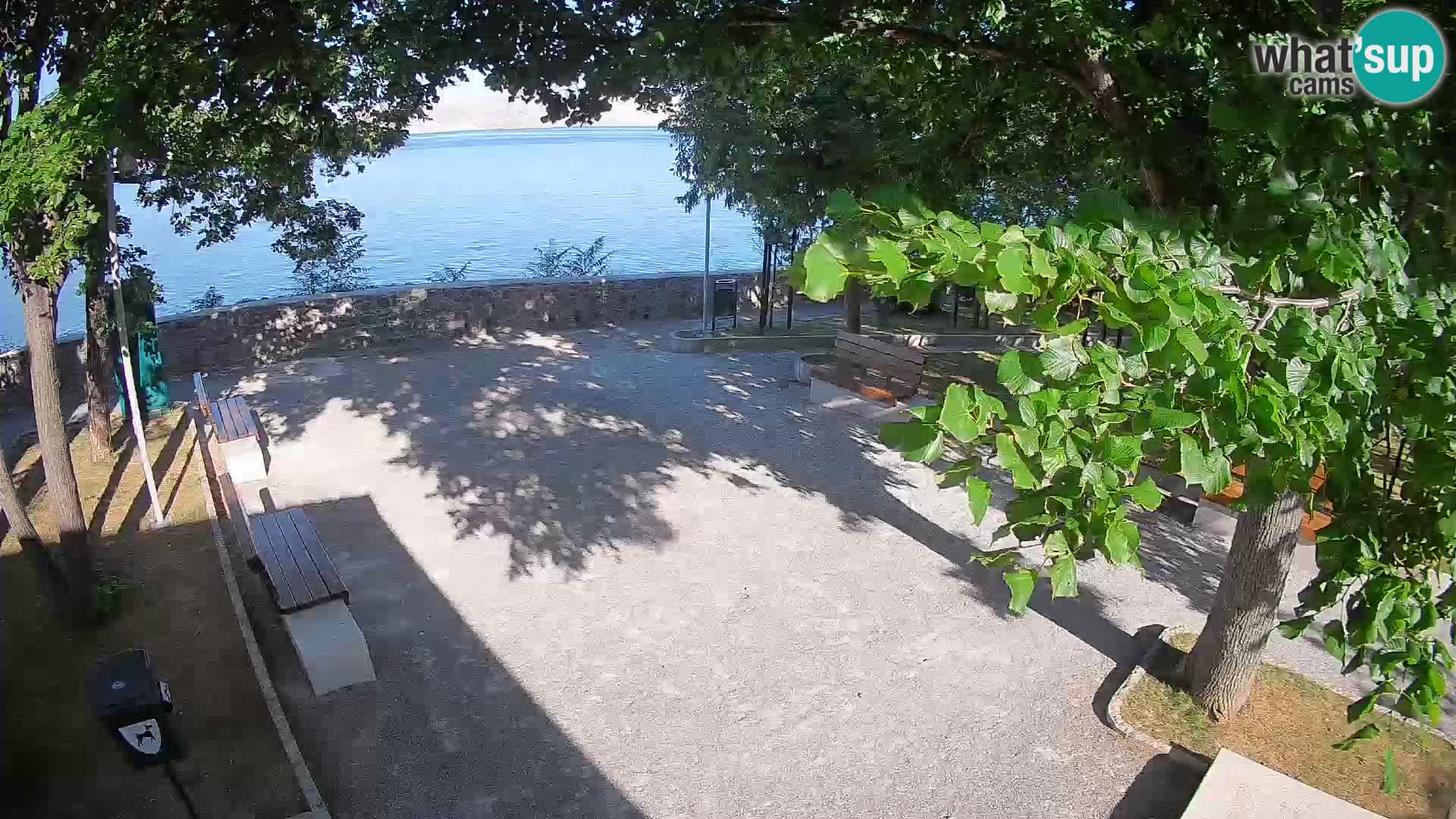 Senj Live Webcam – Schriftstellerpark und Velebit-Kanal
