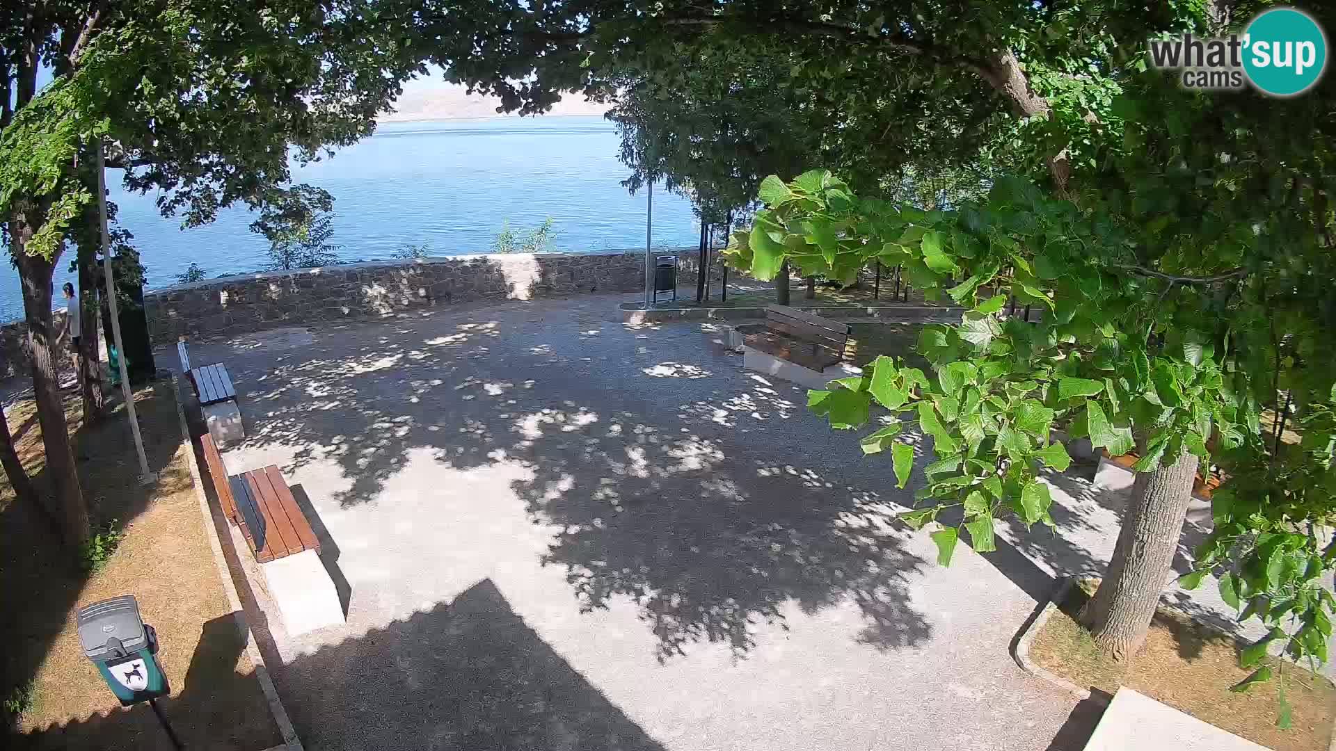 Senj Live Webcam – Schriftstellerpark und Velebit-Kanal