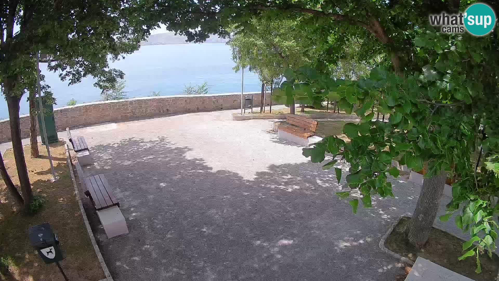 Senj Live Cam – Writers’ Park and the Velebit Channel