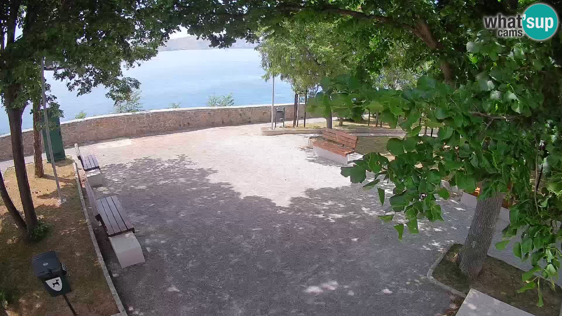 Senj Live Cam – Writers’ Park and the Velebit Channel