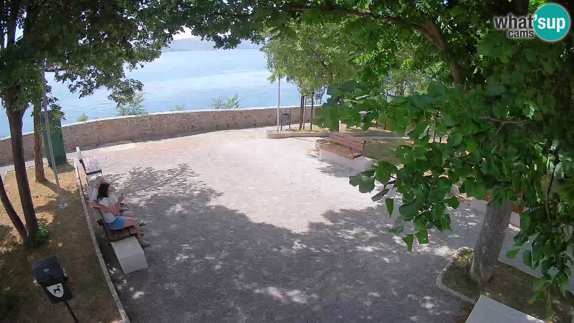 Senj Live Webcam – Schriftstellerpark und Velebit-Kanal