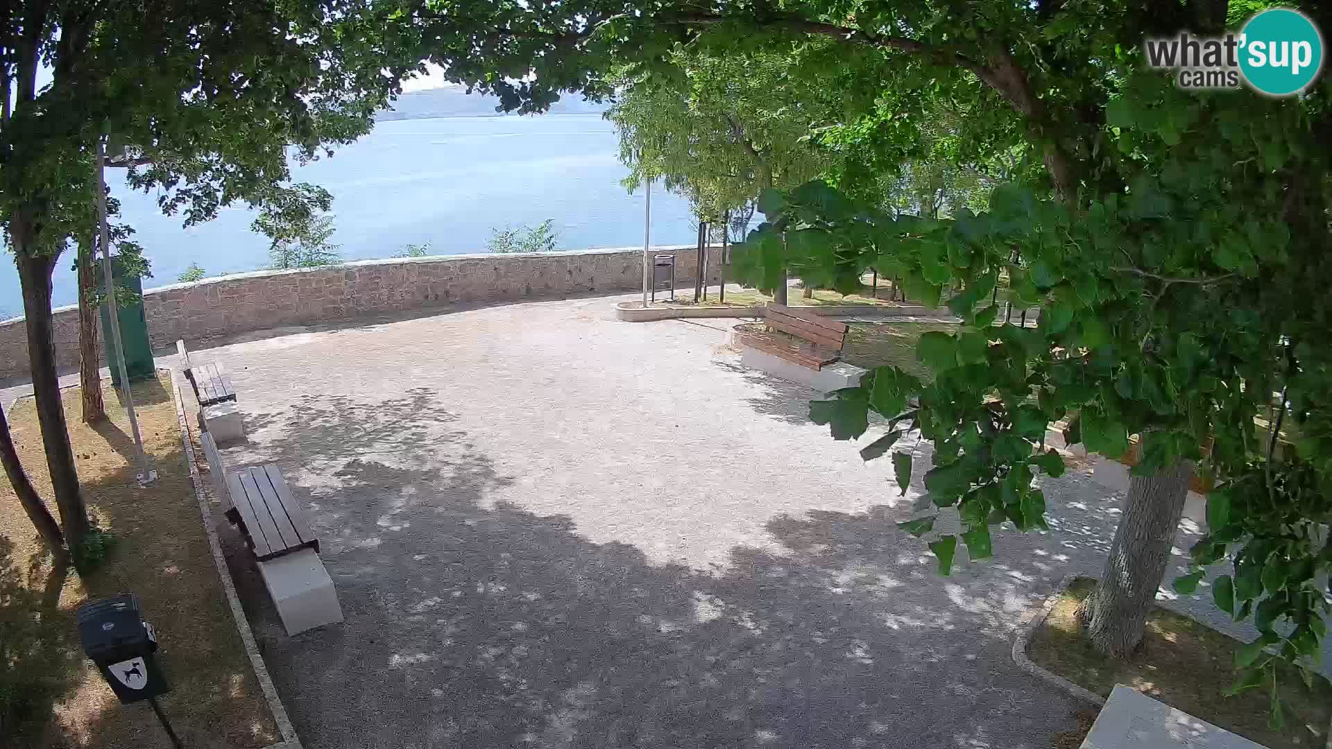Senj Live Cam – Writers’ Park and the Velebit Channel