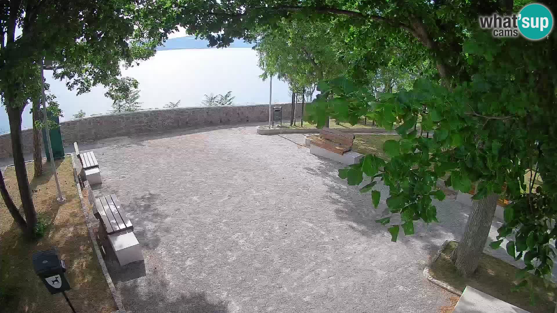 Senj Live Cam – Writers’ Park and the Velebit Channel