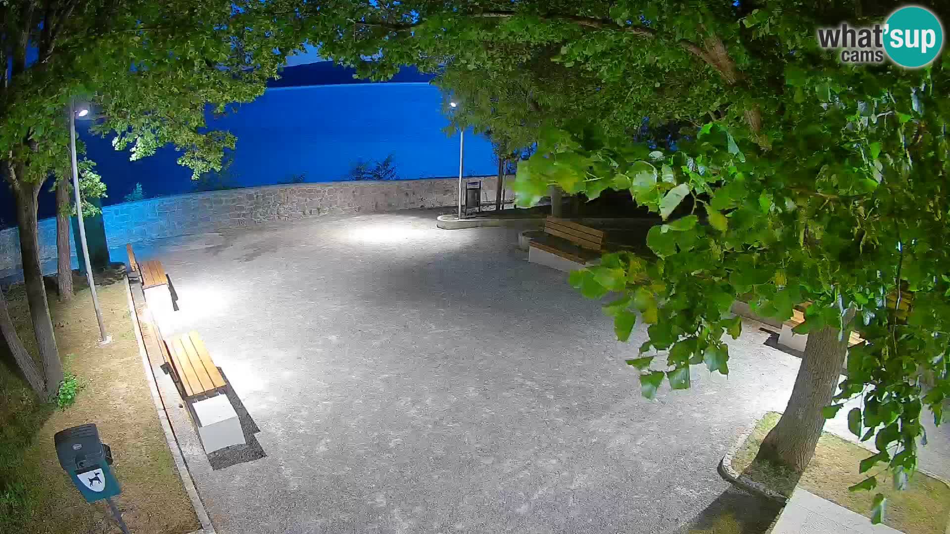 Senj Live Cam – Writers’ Park and the Velebit Channel