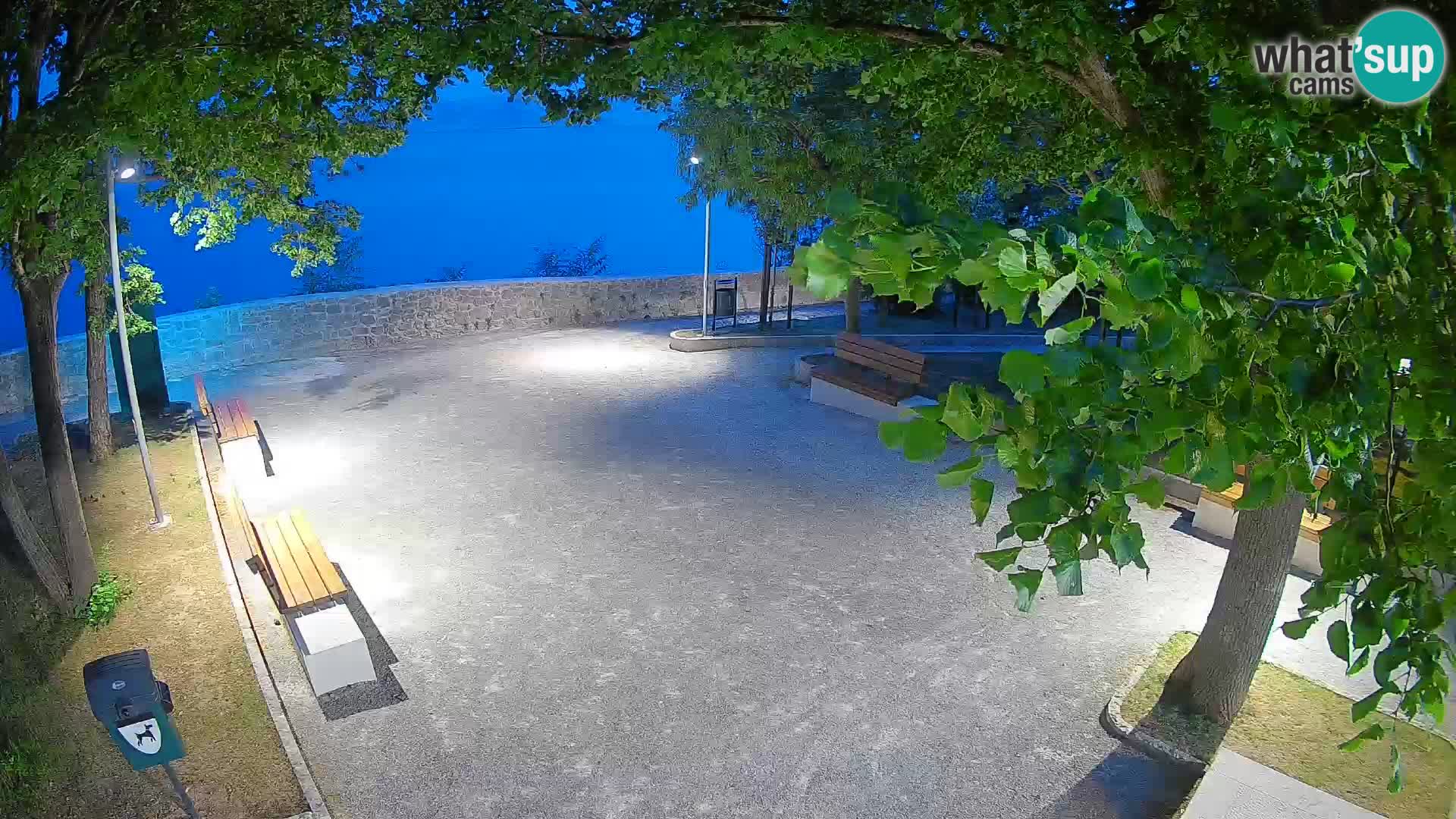 Senj Live Cam – Writers’ Park and the Velebit Channel