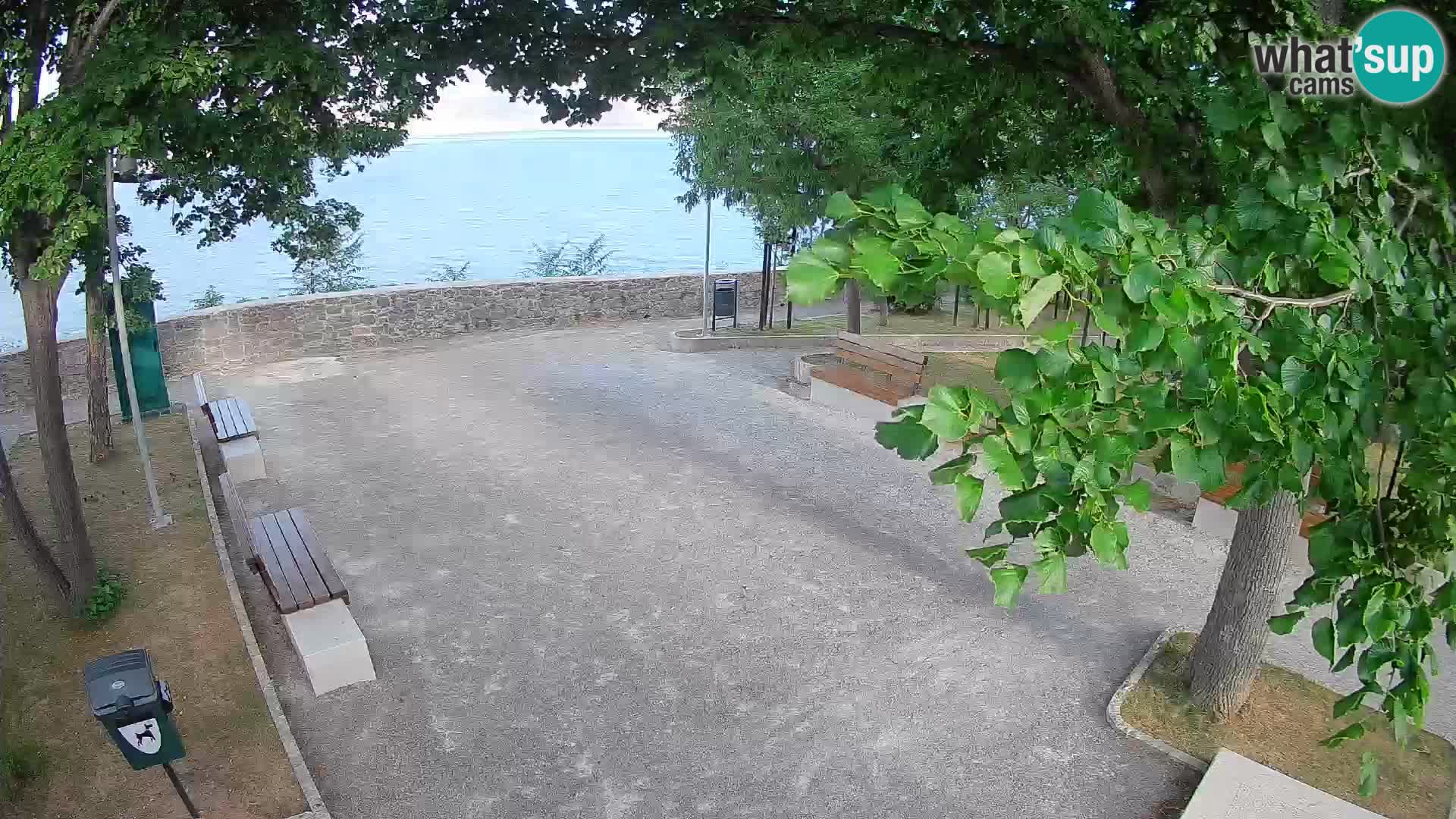 Senj Live Cam – Writers’ Park and the Velebit Channel