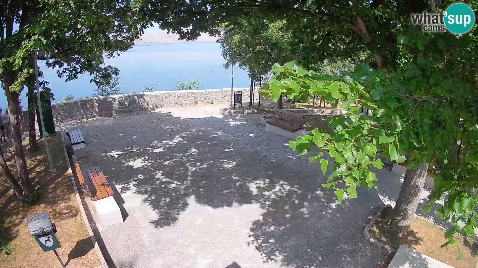 Webcam Senj en direct – Parc des Écrivains et canal du Velebit