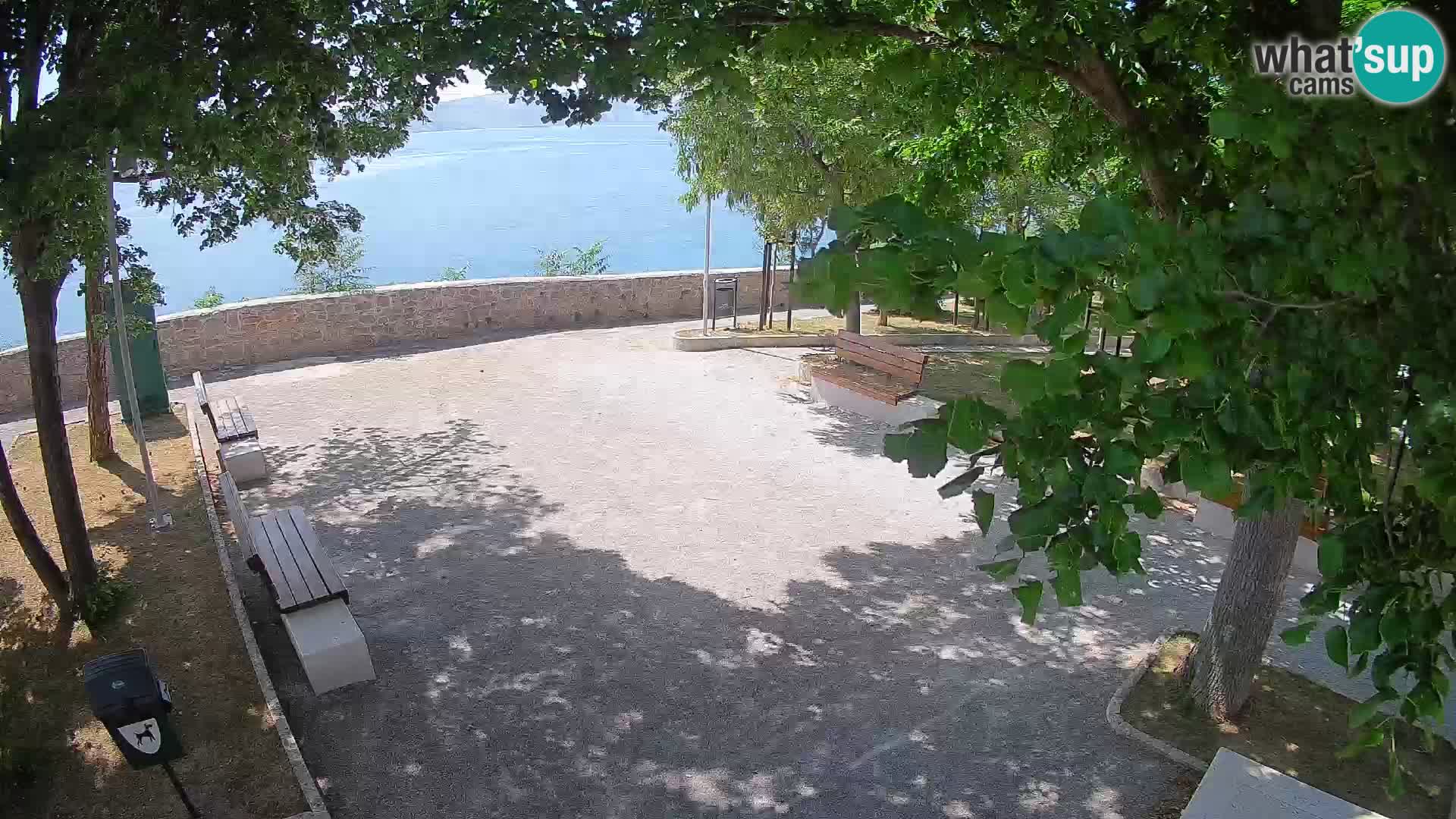 Senj Live Cam – Writers’ Park and the Velebit Channel
