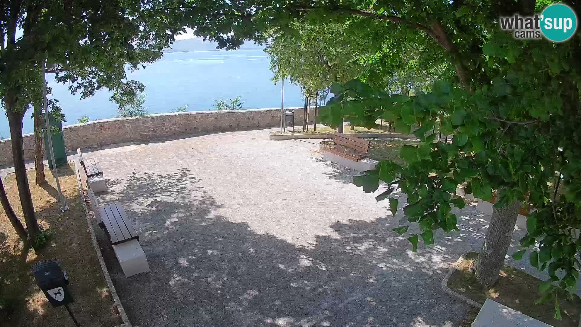Senj Live Cam – Writers’ Park and the Velebit Channel