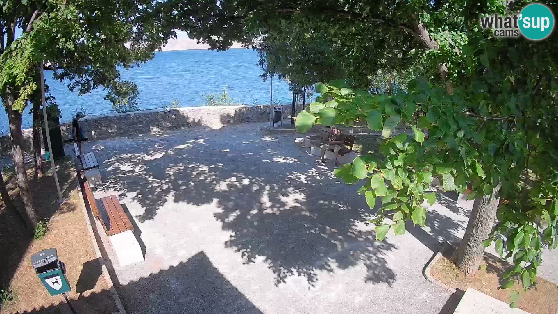 Webcam Senj en direct – Parc des Écrivains et canal du Velebit