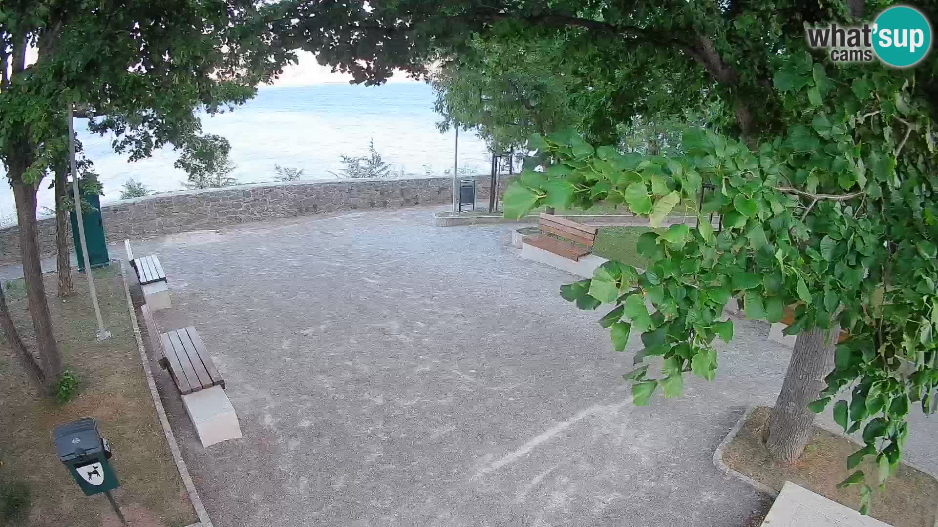 Senj Live Cam – Writers’ Park and the Velebit Channel