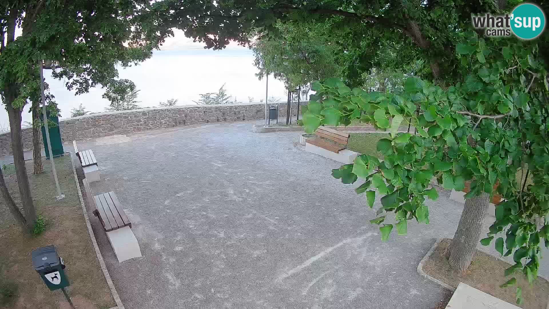 Senj Live Cam – Writers’ Park and the Velebit Channel