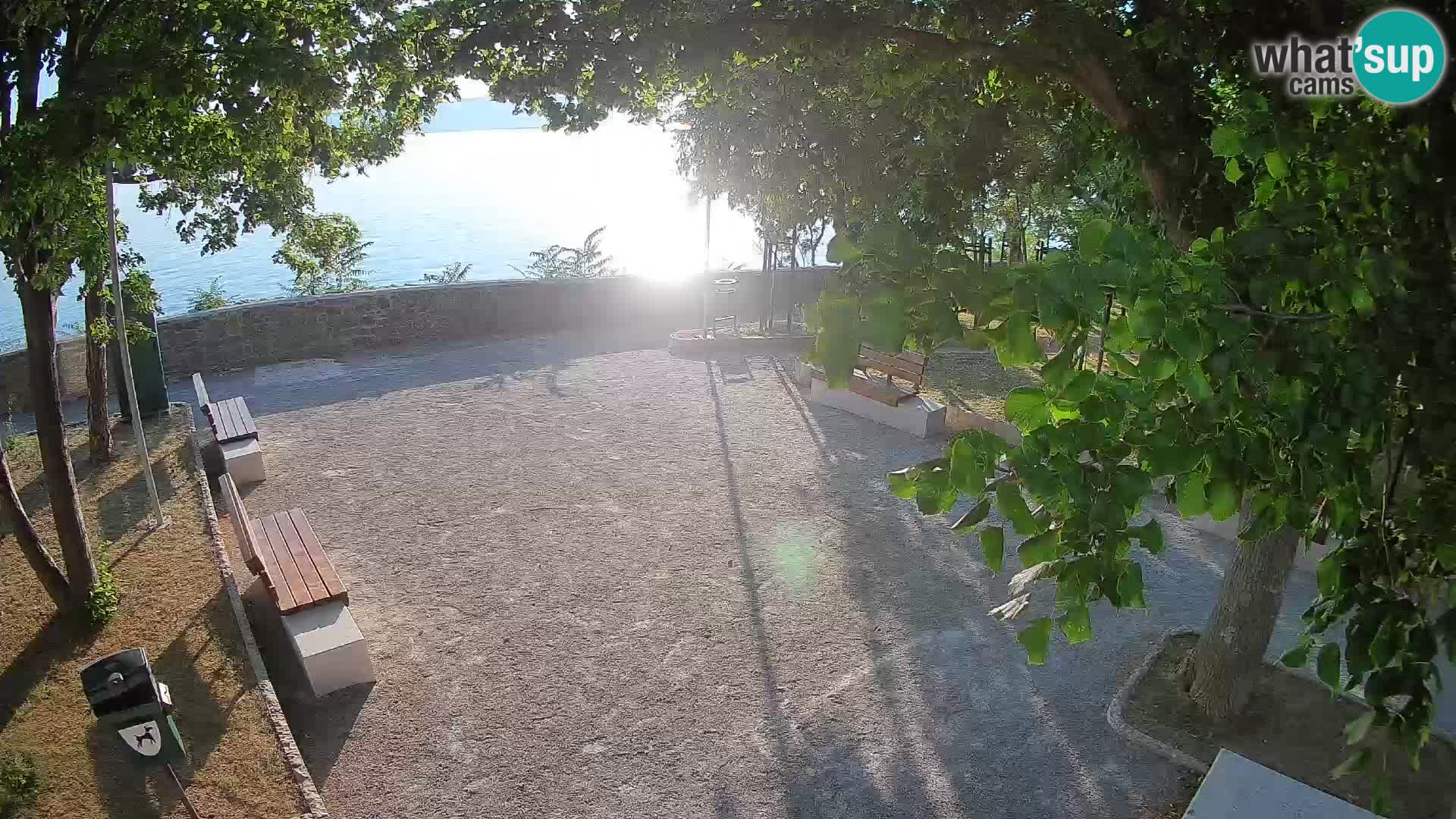 Senj Live Webcam – Schriftstellerpark und Velebit-Kanal