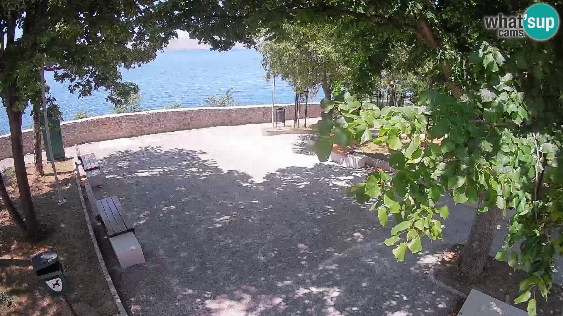 Senj Live Cam – Writers’ Park and the Velebit Channel